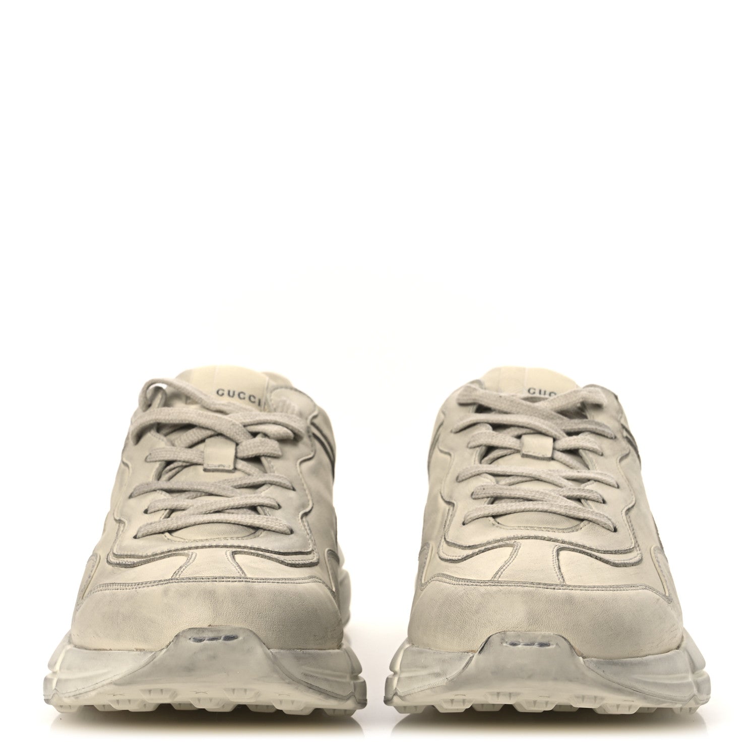 Soft Calfskin Mens Rhyton Sneakers 11.5 Ivory