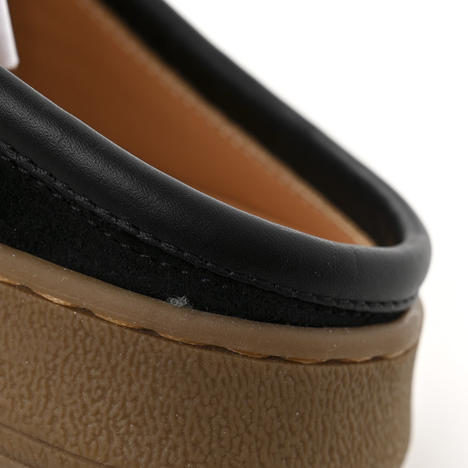 Suede Monogram Lous Open Back Sneaker 37 Black