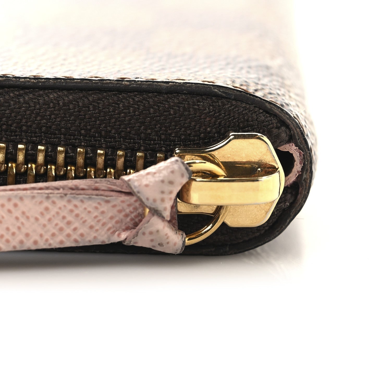 Damier Ebene Clemence Wallet Rose Ballerine