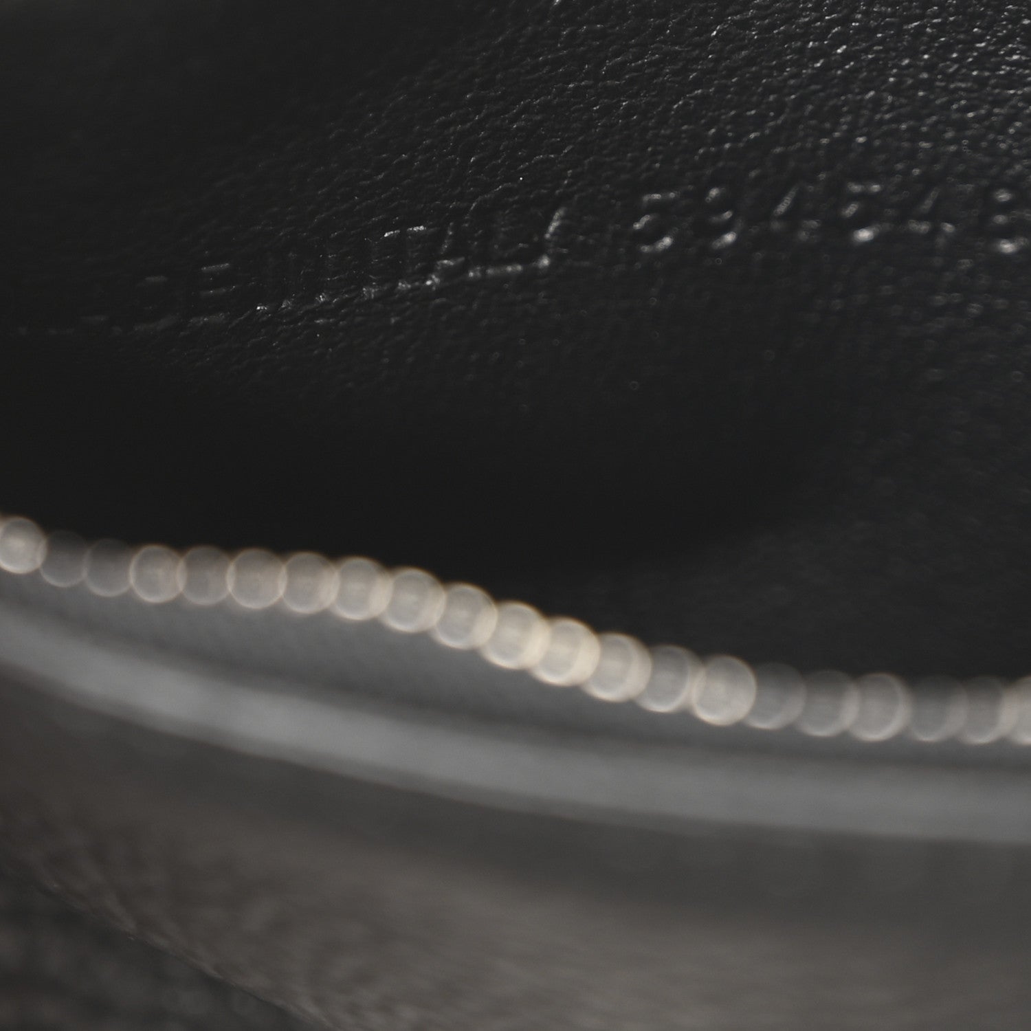 Grained Calfskin Paris Logo Cash Coin Card Holder On Keychain Black