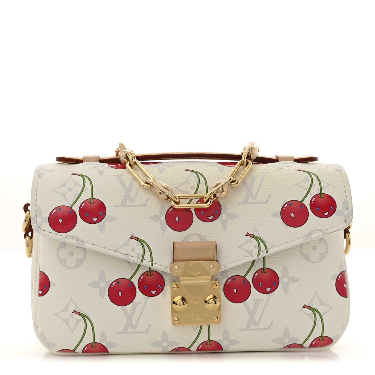 LV X TM Monogram Cerises Pochette Metis East West White