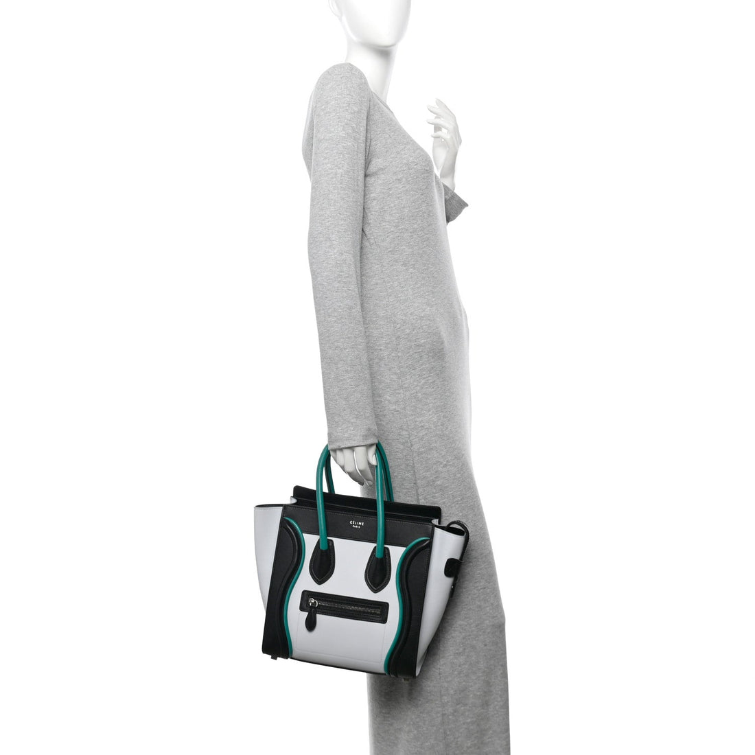 Smooth Calfskin Micro Tri-Color Luggage Frost