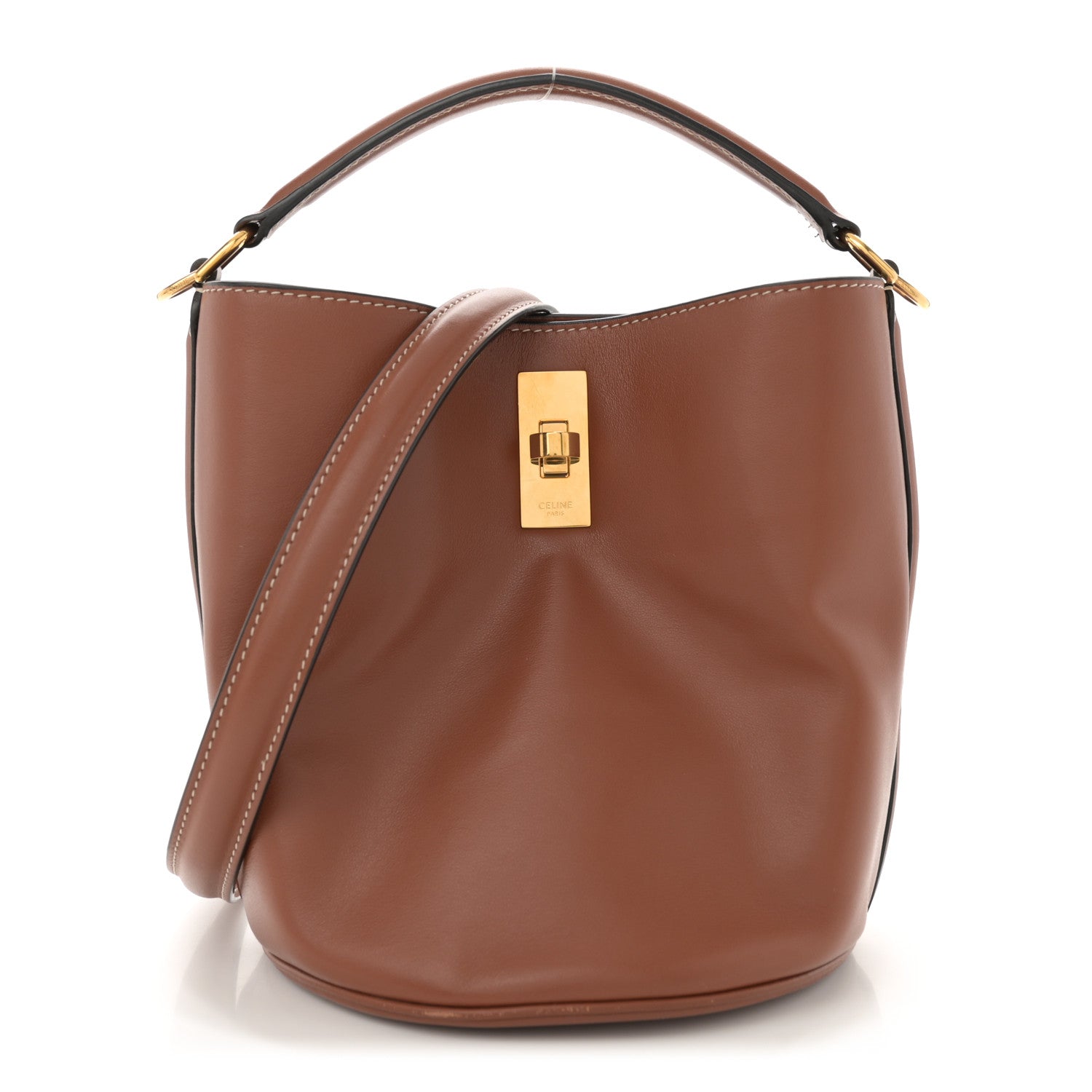 Smooth Calfskin Bucket 16 Bag Tan