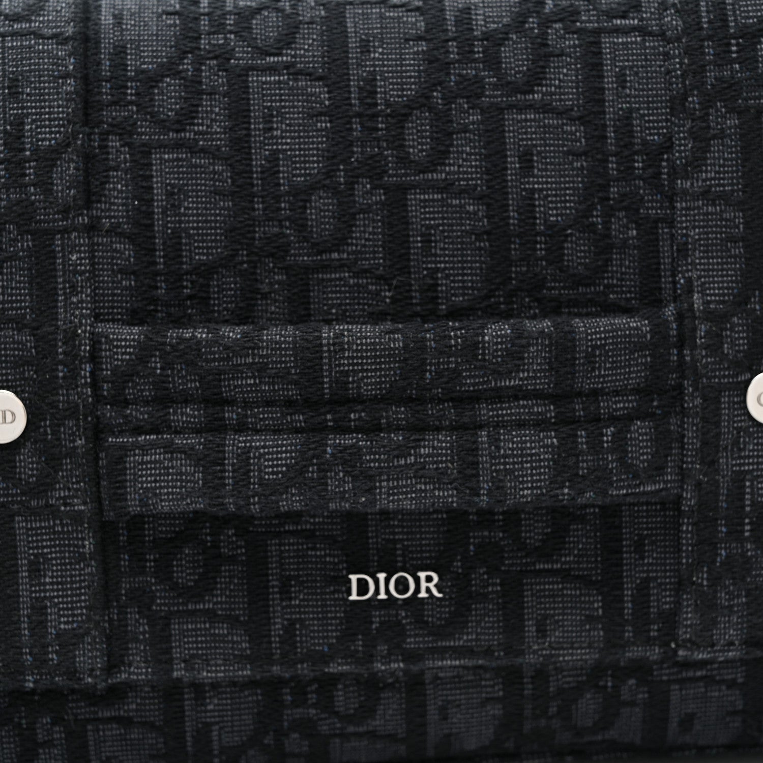 HOMME Oblique Canvas Flap Messenger Black