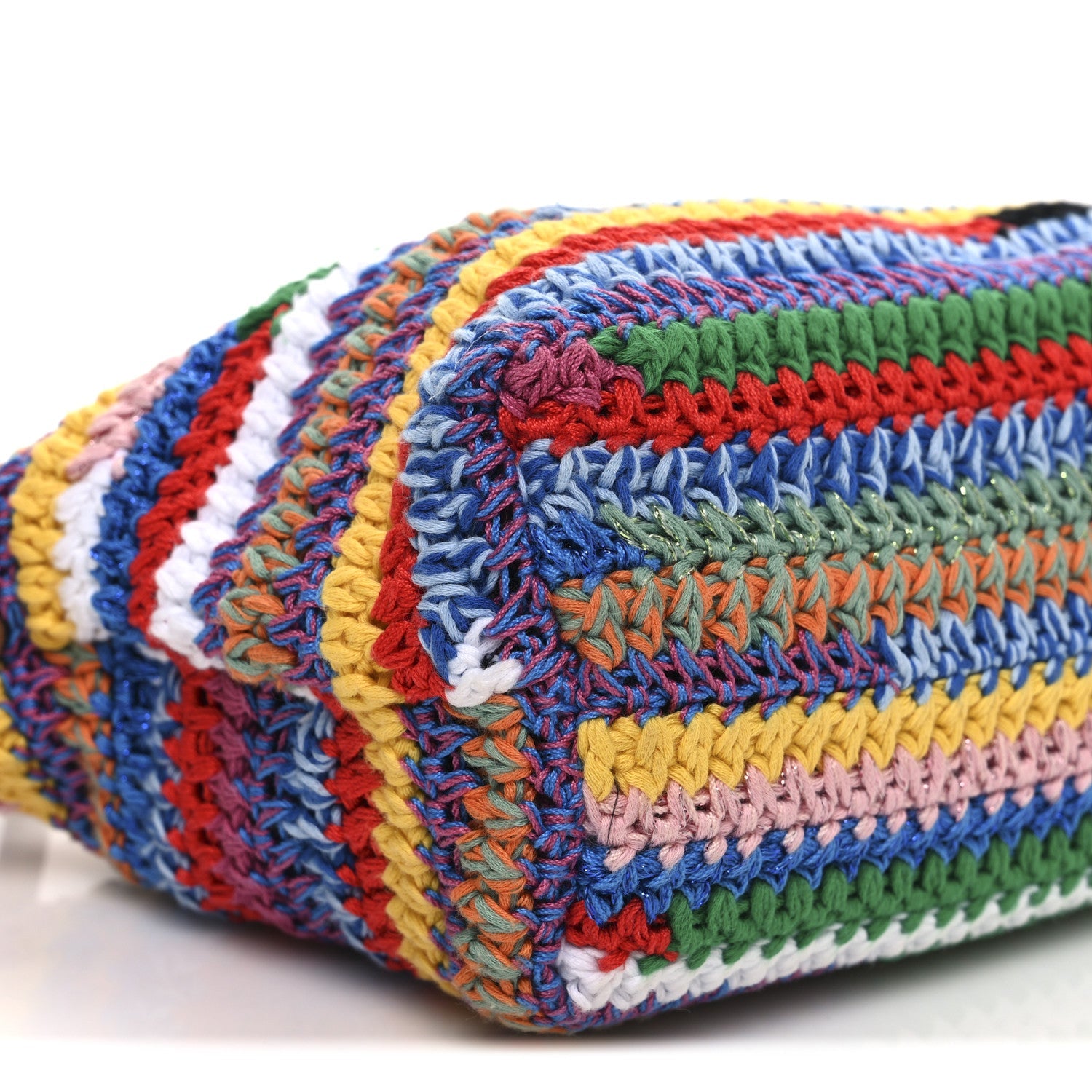 Fabric Crochet Pouch Multicolor