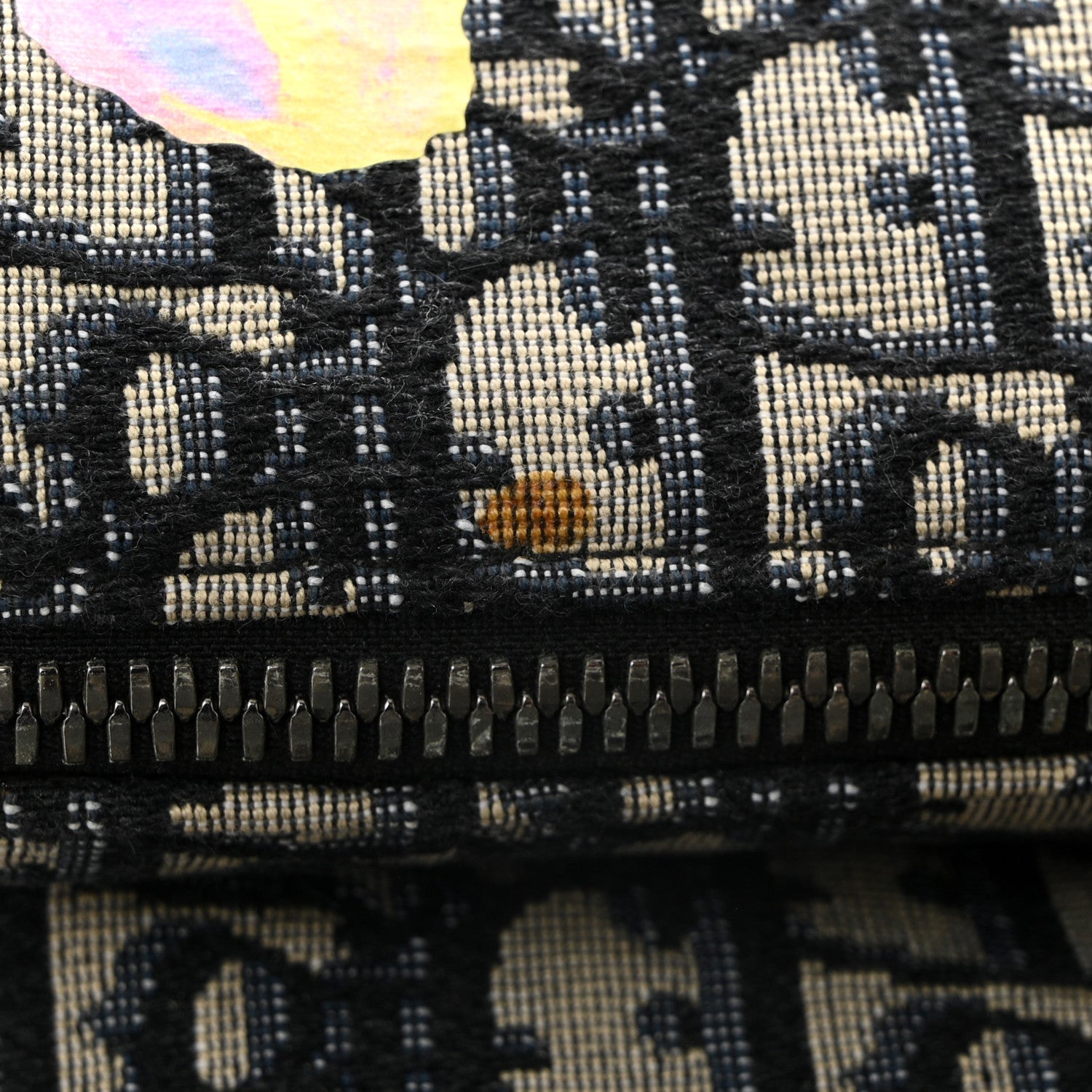 X ALEX FOXOTN Oblique Floral Print Mens Saddle Bag Blue Multicolor