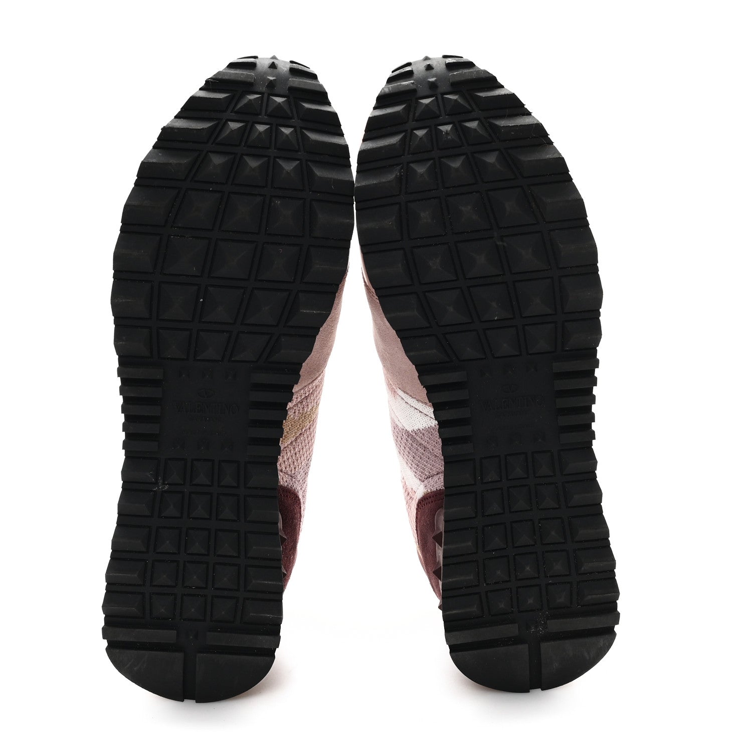 Mesh Fabric Suede Camouflage Womens Rockrunner Sneakers 37.5 Multicolor