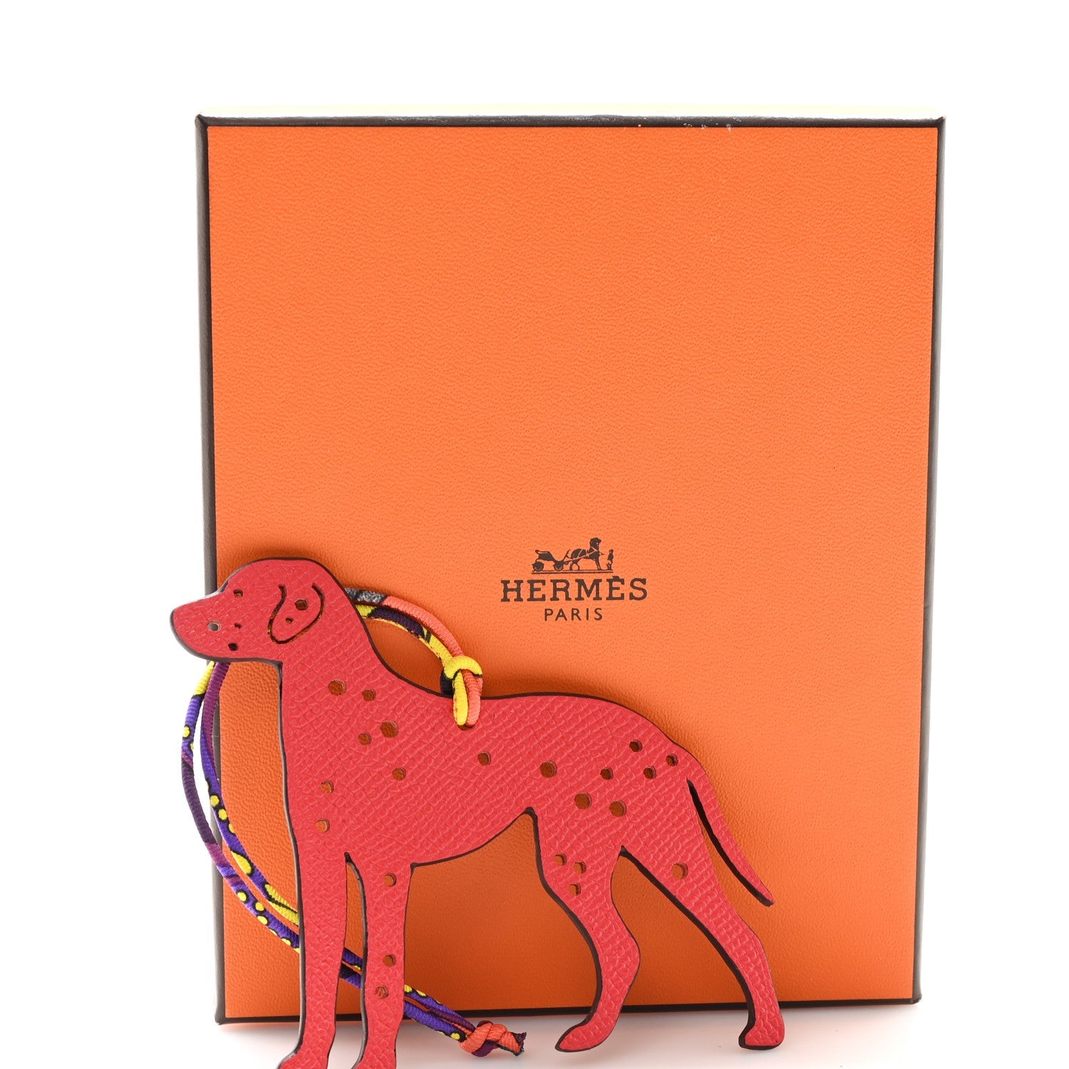 Epsom Togo Petit H Dalmatian Bag Charm GM