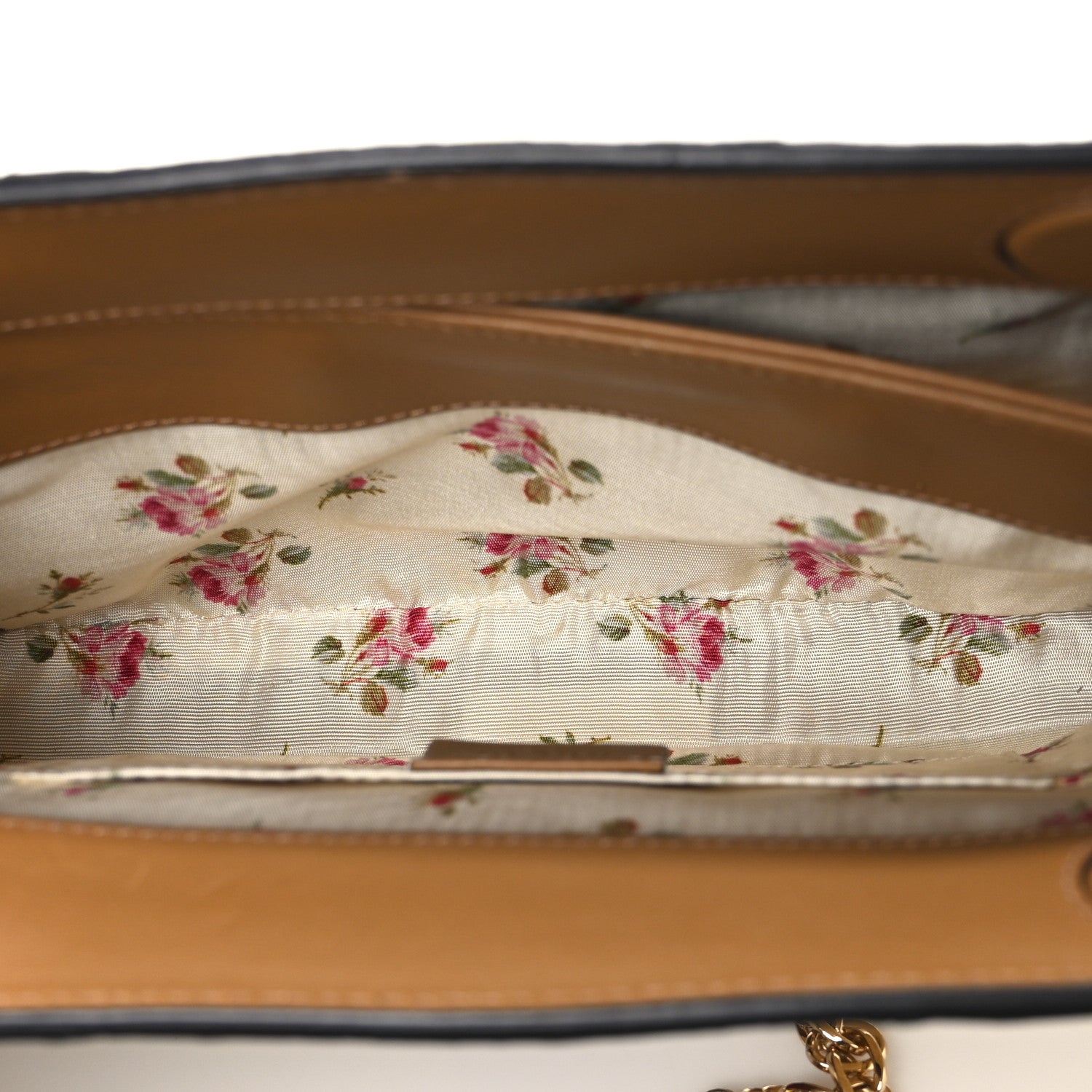 Raffia Elaphe GG Small Ophidia Chain Shoulder Bag Natural Cream Brown