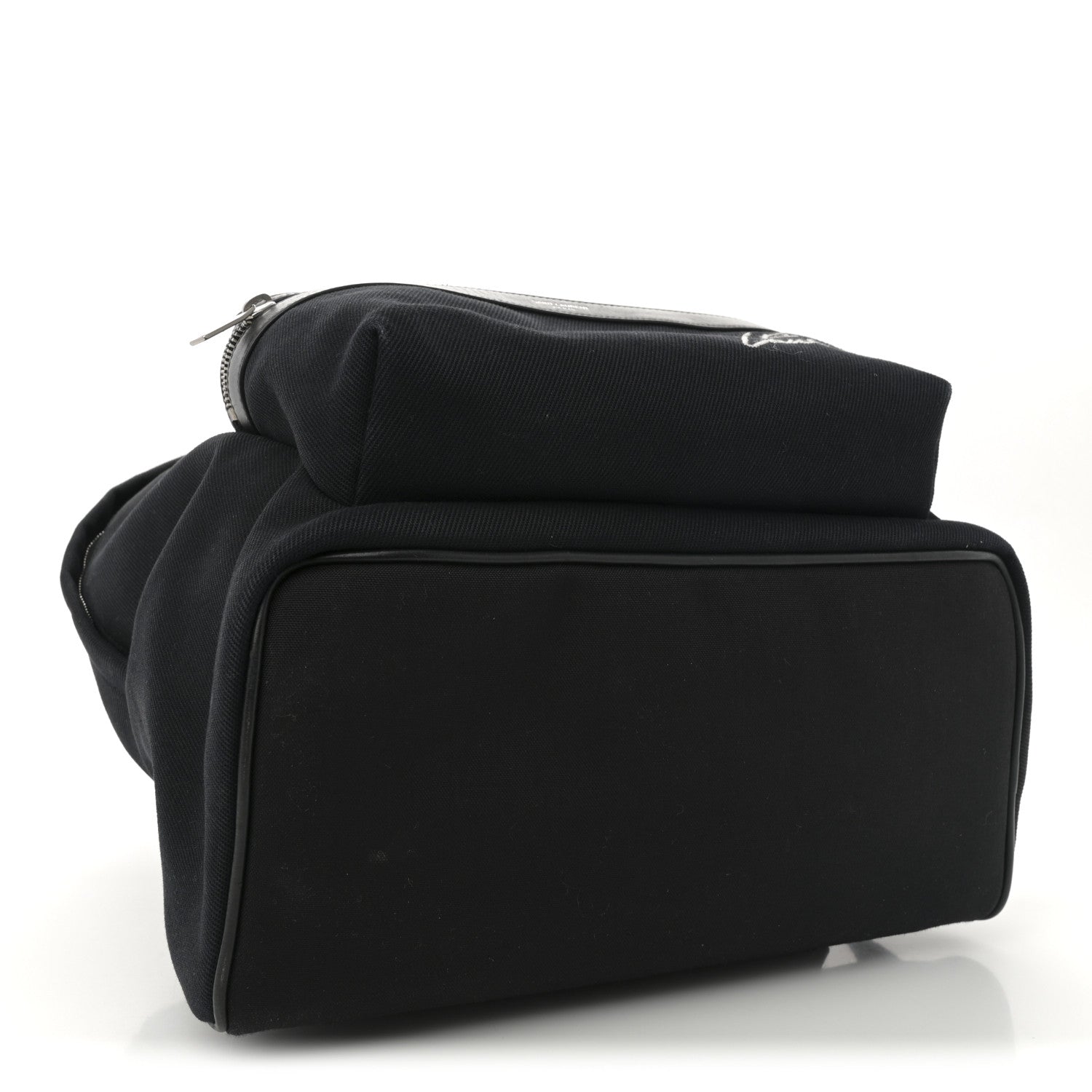 Canvas Signature Embroidered City Backpack Black