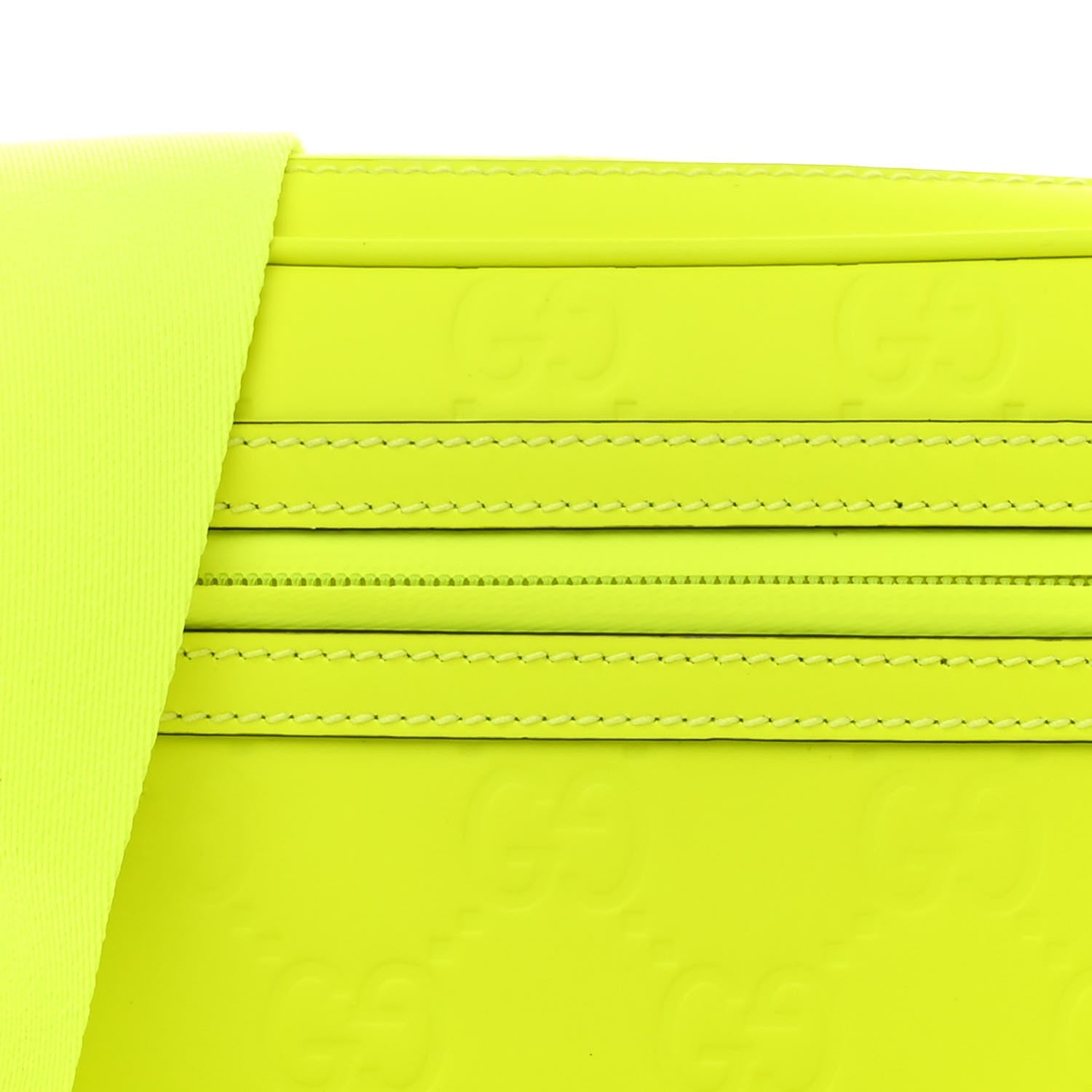 Rubber Effect Monogram GG Crossbody Bag Fluorescent Yellow