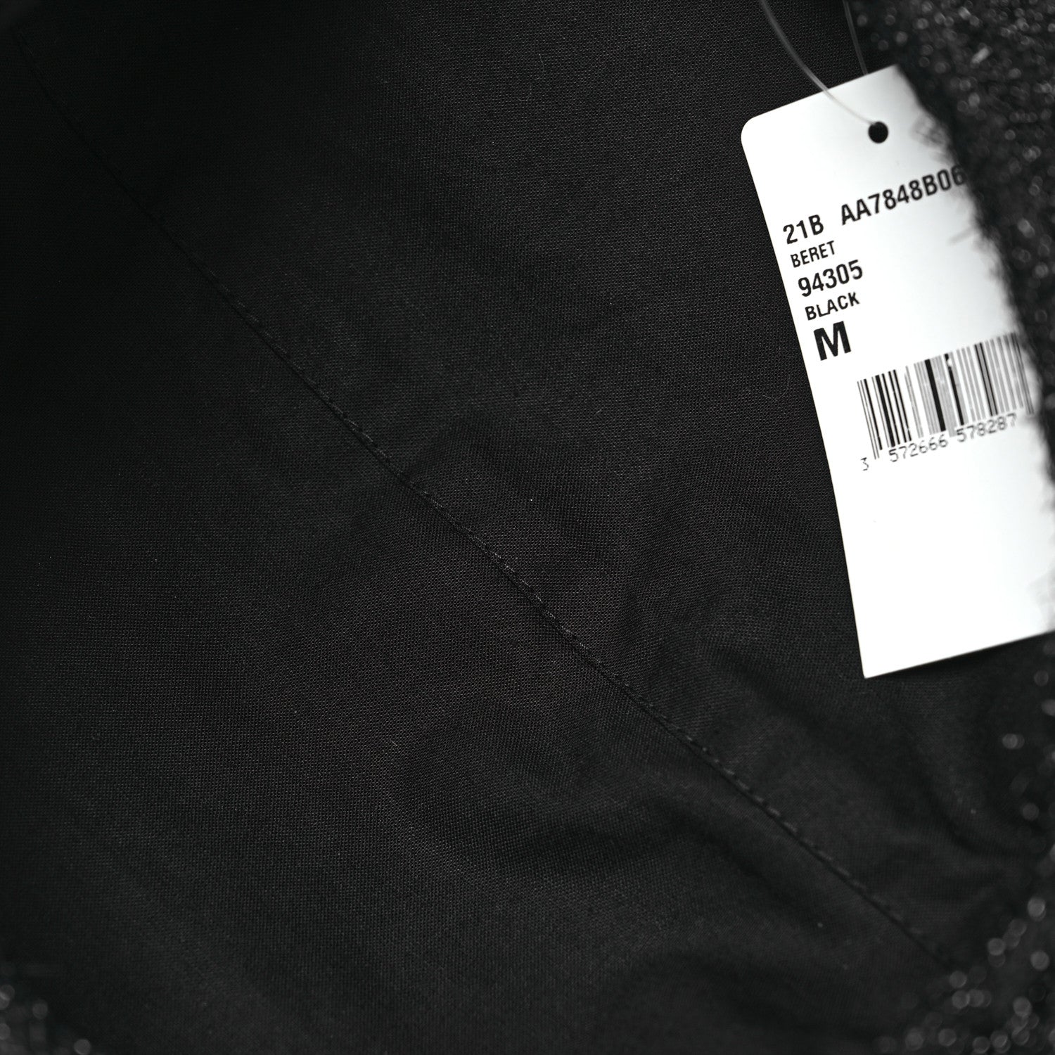 Cotton Metallic CC Beret M Black