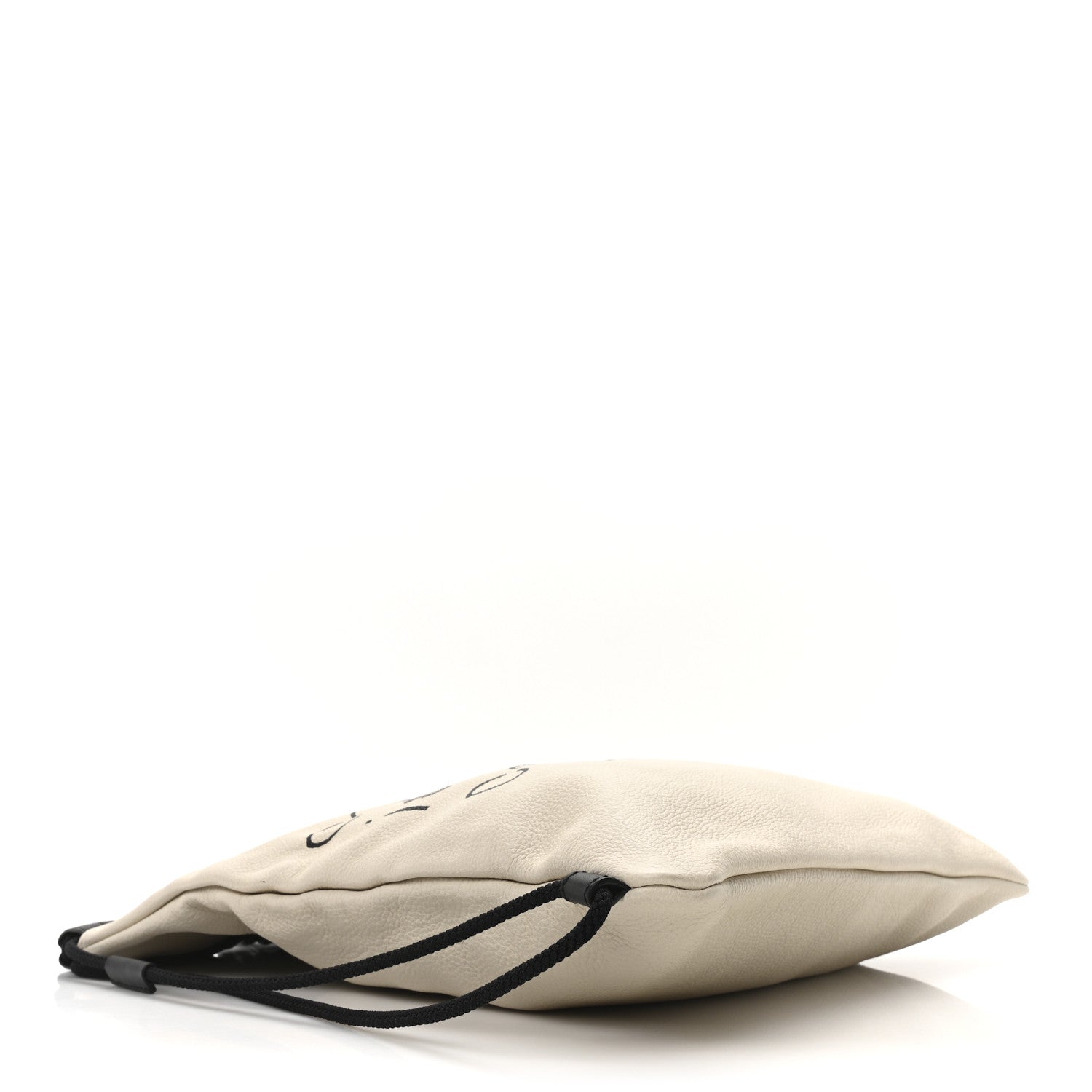 Calfskin Coco Capitan Logo Drawstring Backpack Mystic White