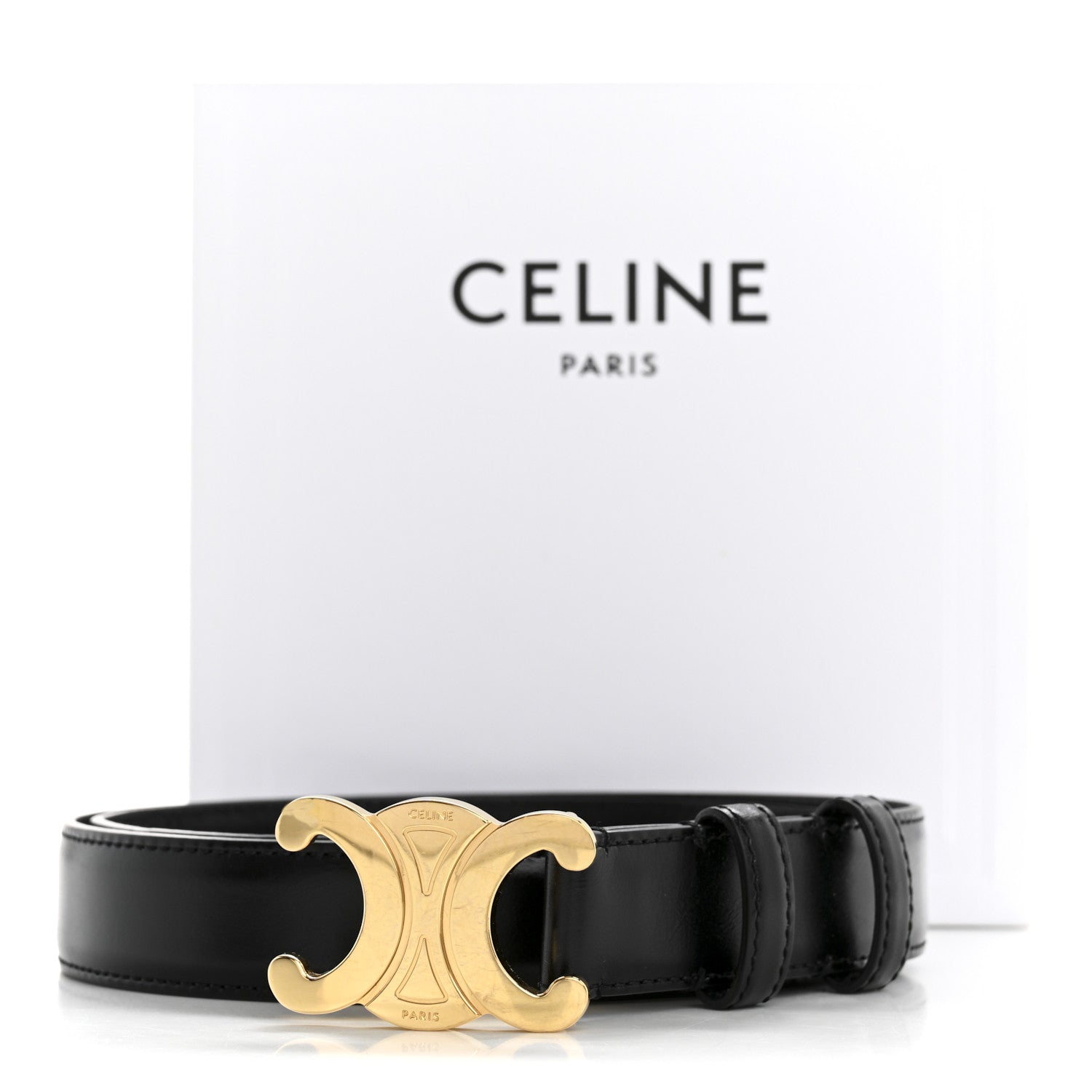 Box Calfskin Teen 13mm Triomphe Belt 75 30 Black