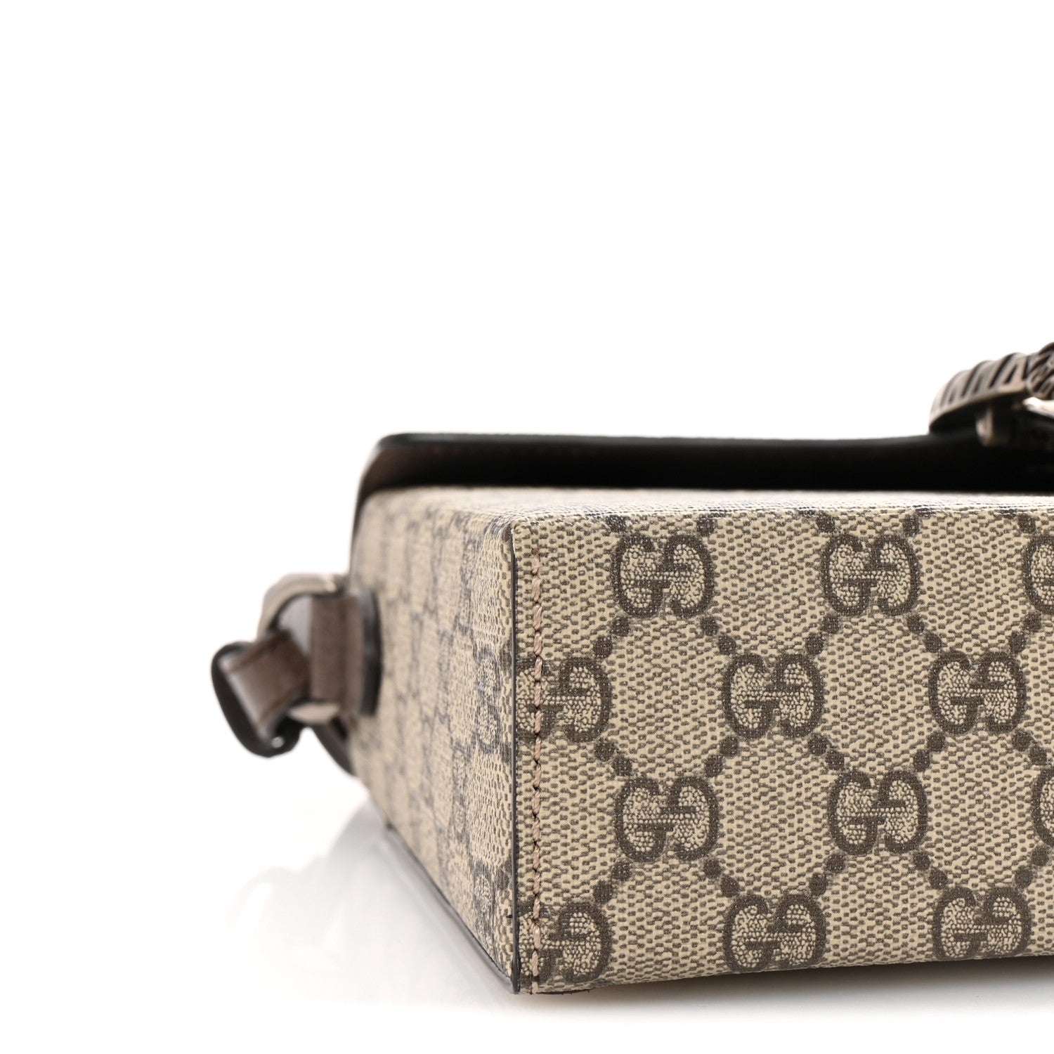 GG Supreme Monogram Web Medium Dionysus Messenger Brown