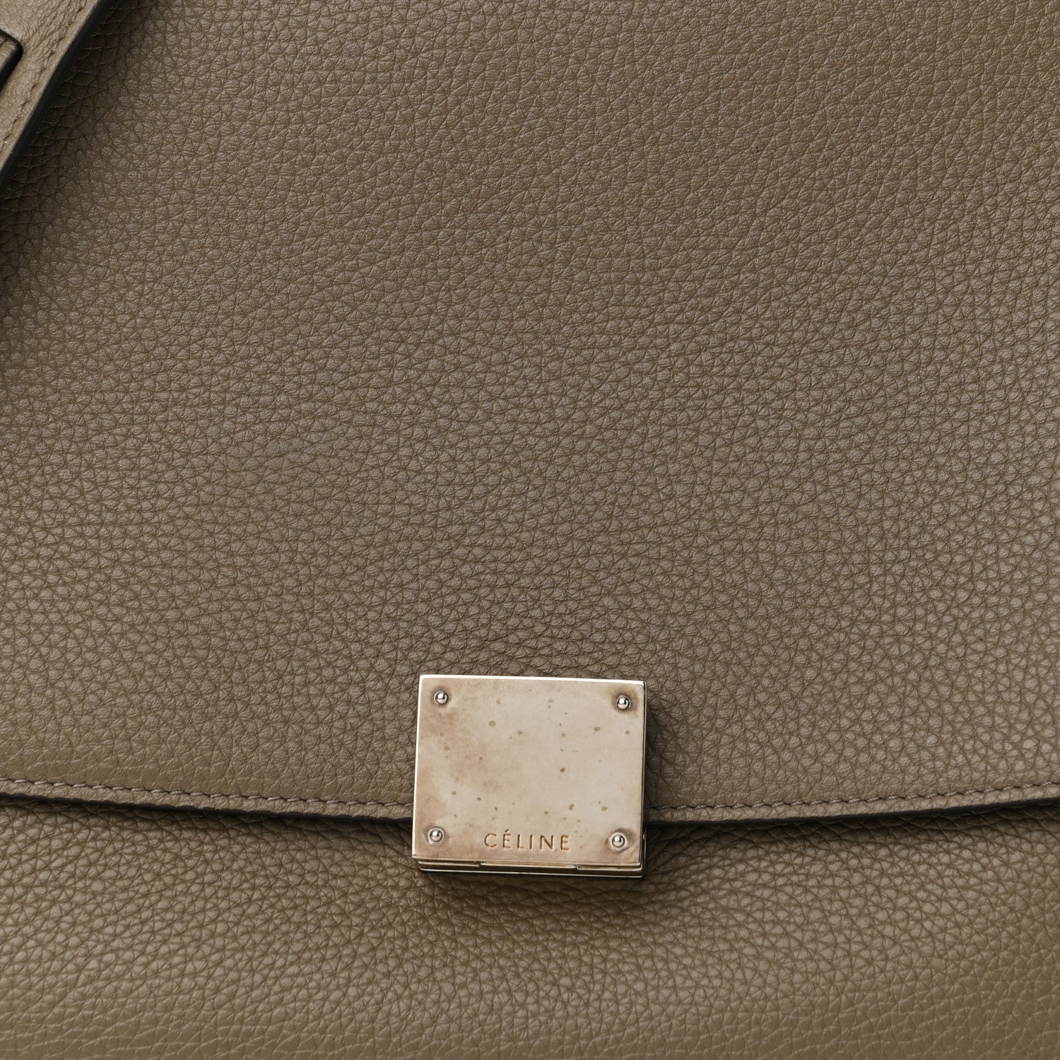 Drummed Calfskin Suede Medium Trapeze Dune