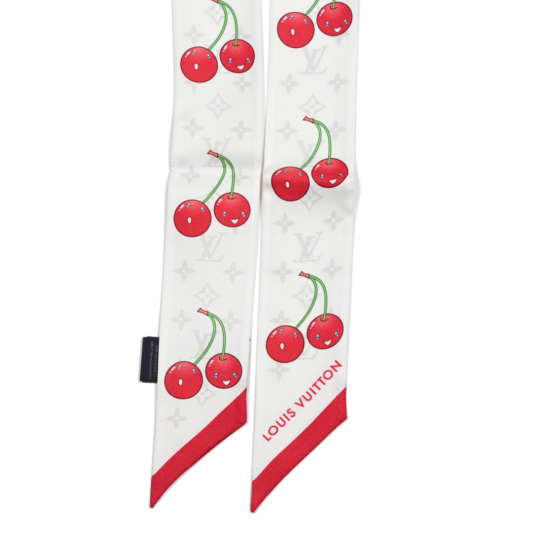 LV X TM Silk Monogram Cerises Bandeau White