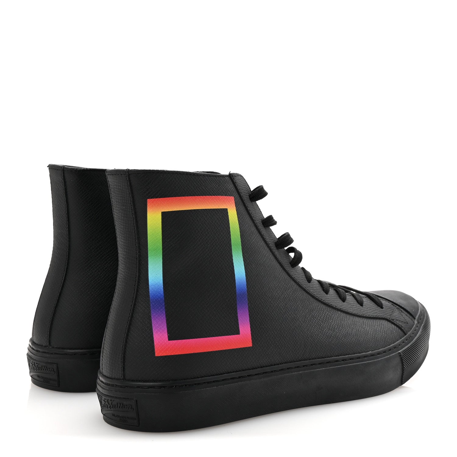 Calfskin LV Tattoo Sneaker Boots 8 Black