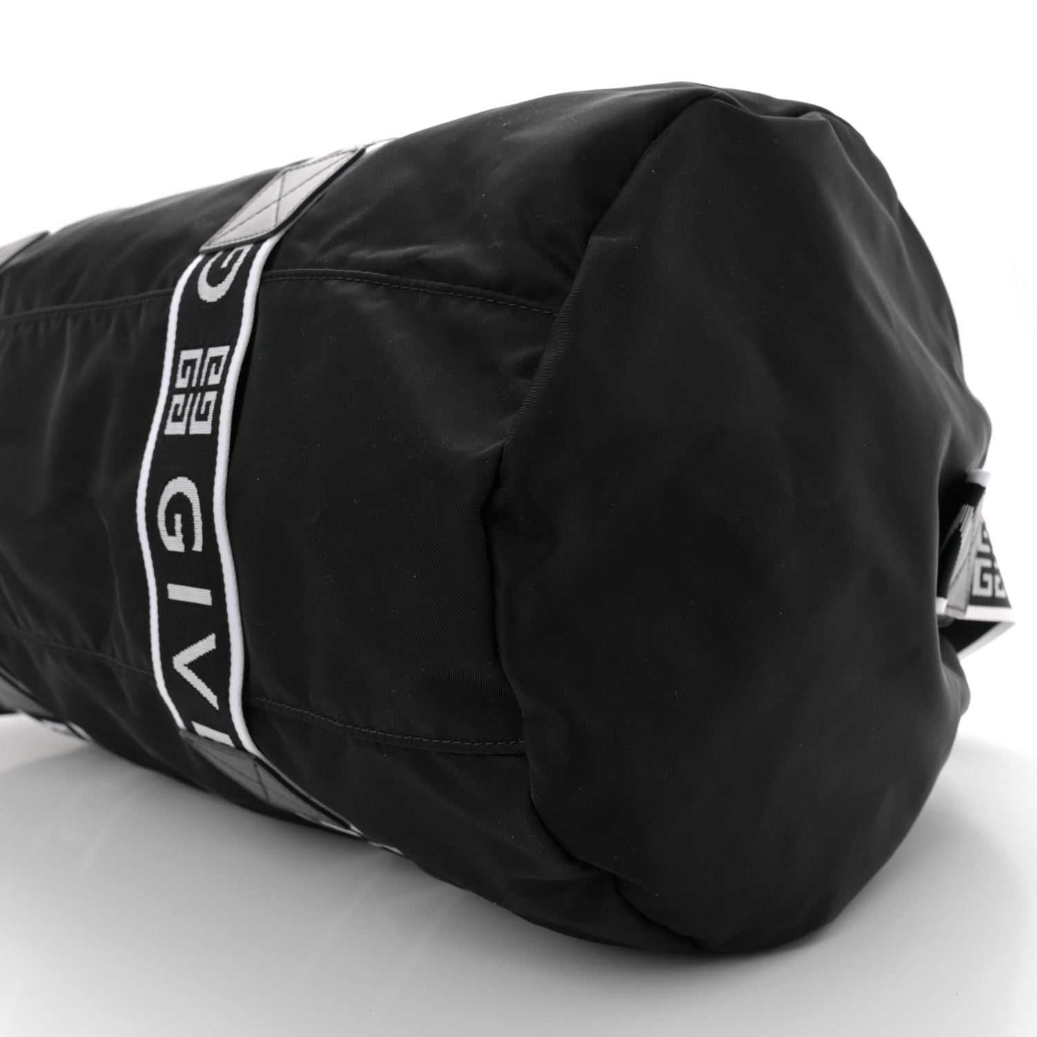 Nylon Logo Gym Duffle Black