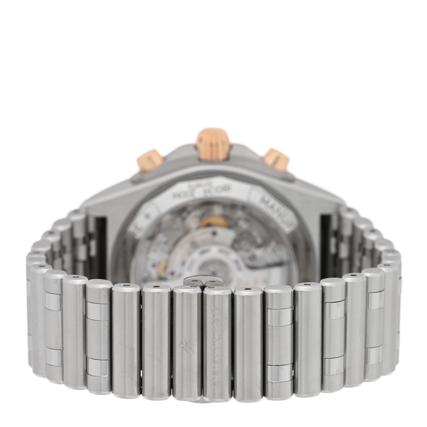 Stainless Steel 18K Rose Gold 42mm Chronomat B01 Automatic Watch Silver IB0134