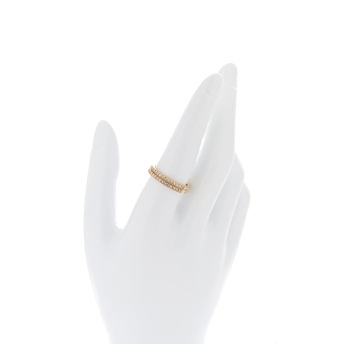 Metal Crystal Dior Code Ring Set 59 8.75 Gold