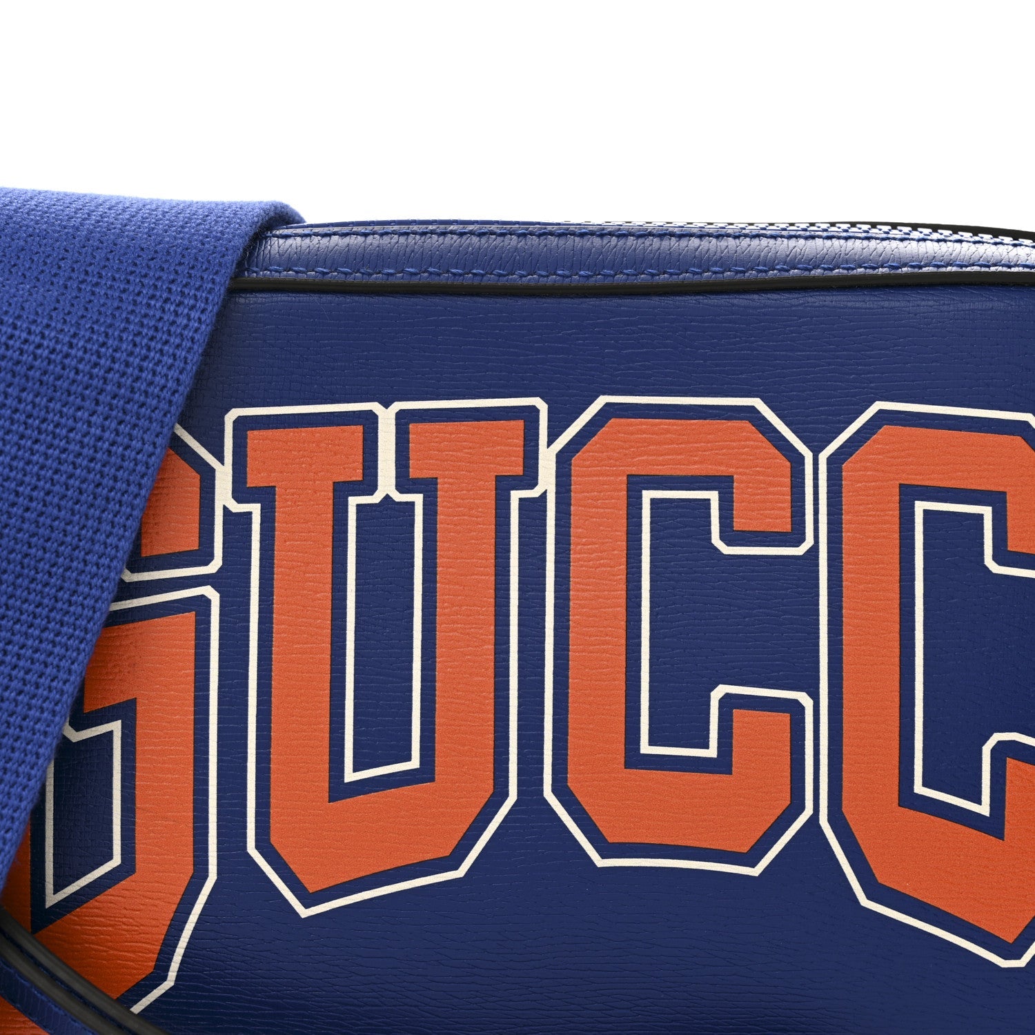 New Shanghai Calfskin Interlocking G Logo Camera Crossbody Bag Cobalt Blue Orange