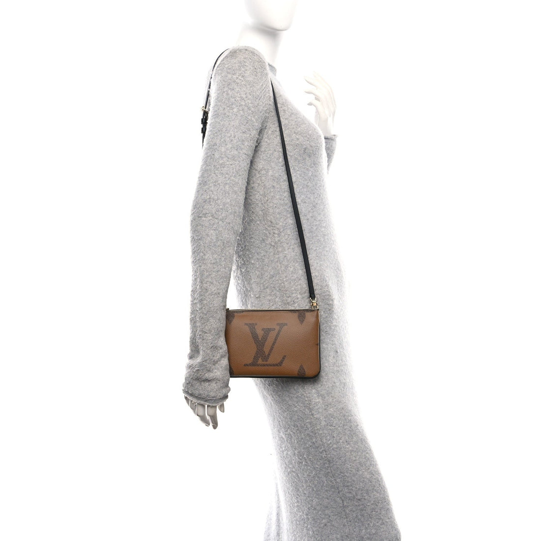 Reverse Monogram Giant Double Zip Pochette