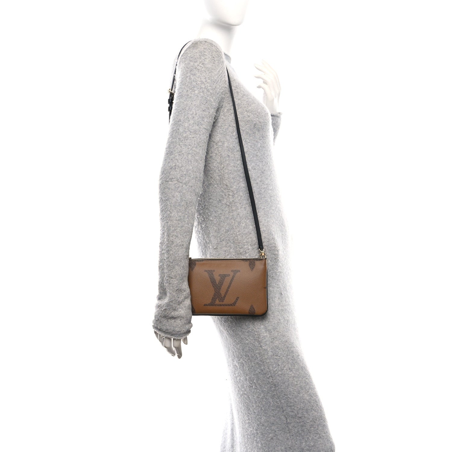 Reverse Monogram Giant Double Zip Pochette