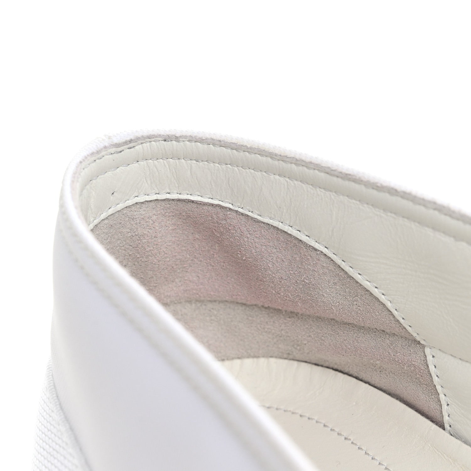 Technical Nylon Triangle Logo Mens Slip On Sneakers 11 White