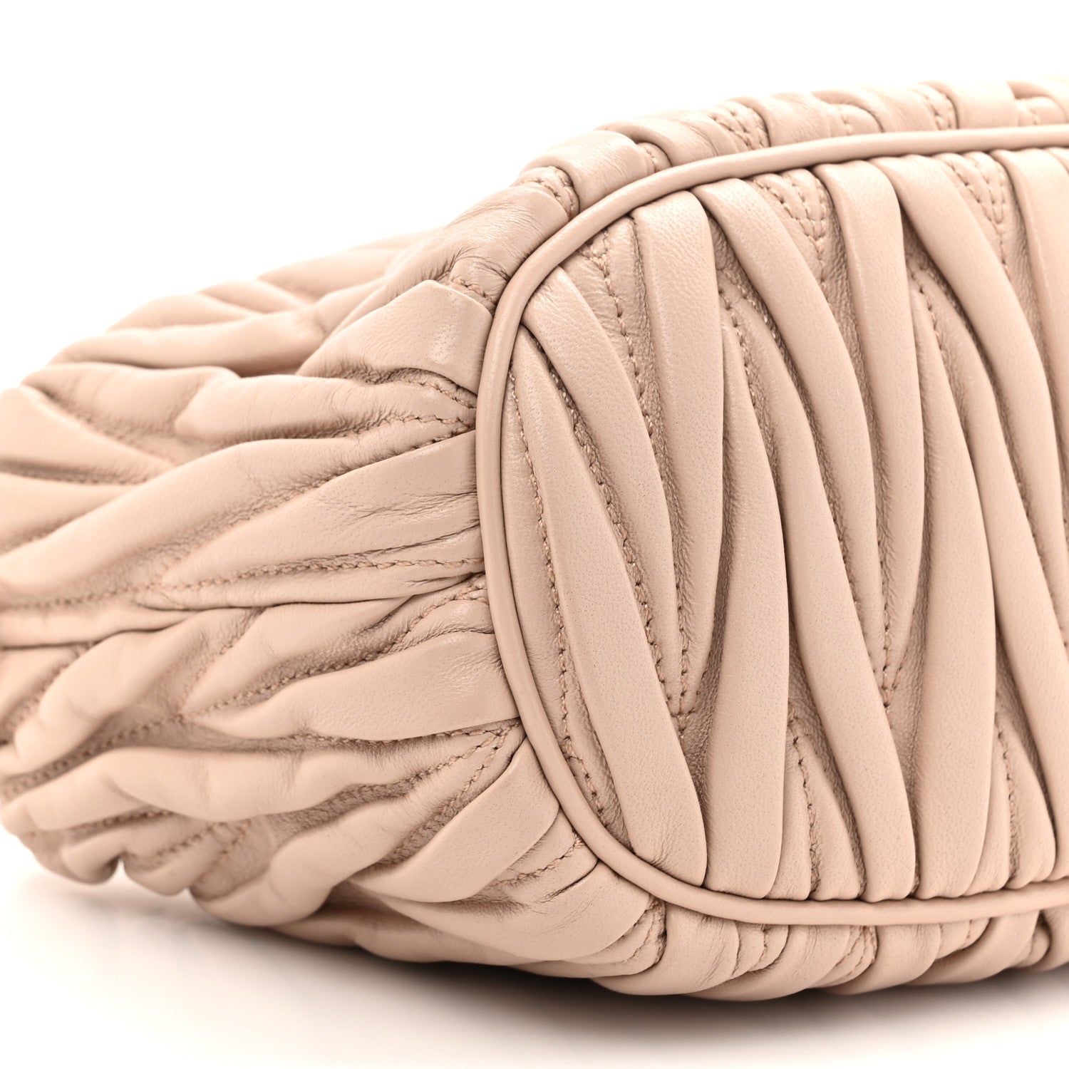 Nappa Matelasse Pouch Powder Pink