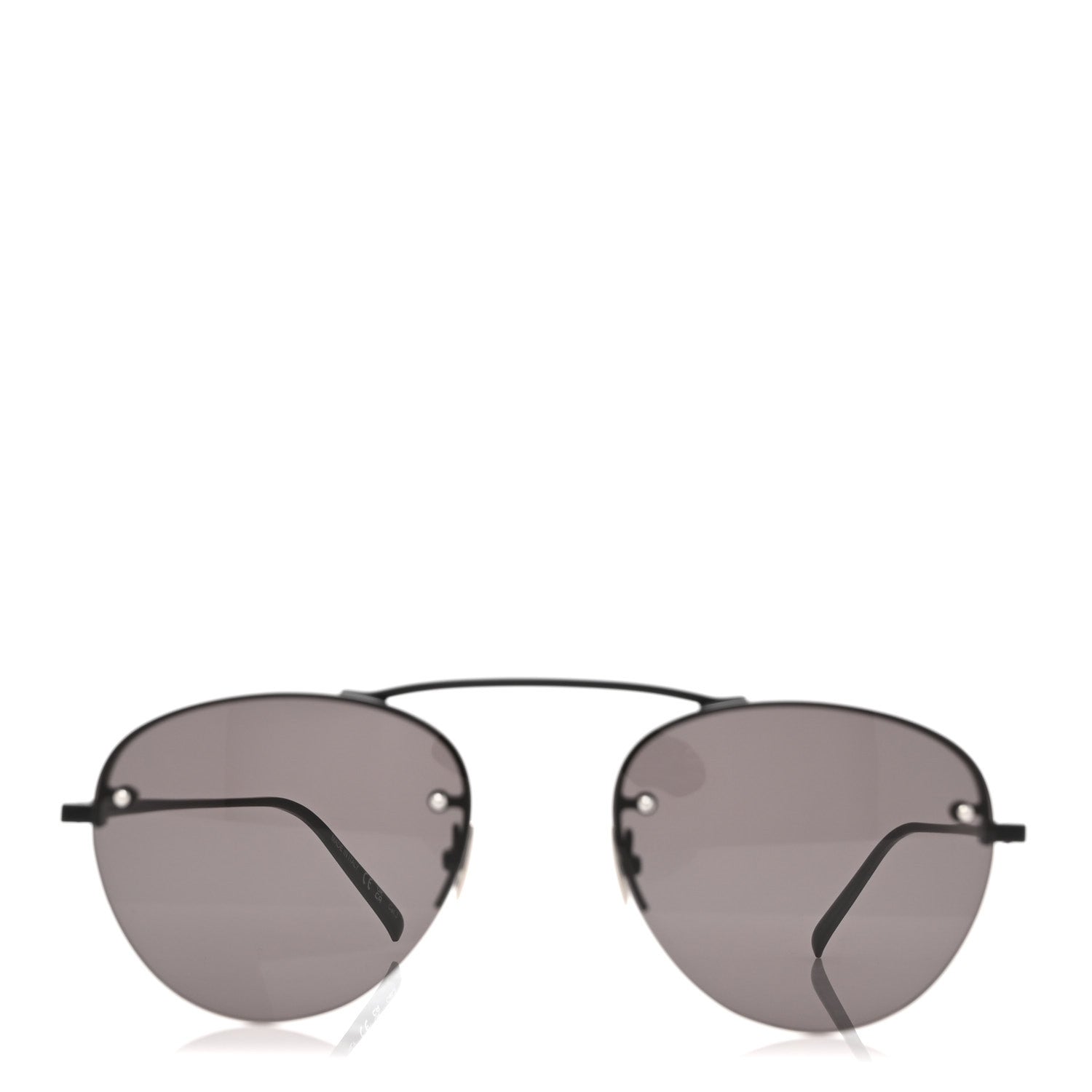Metal Round Aviator SL 575 Sunglasses Black