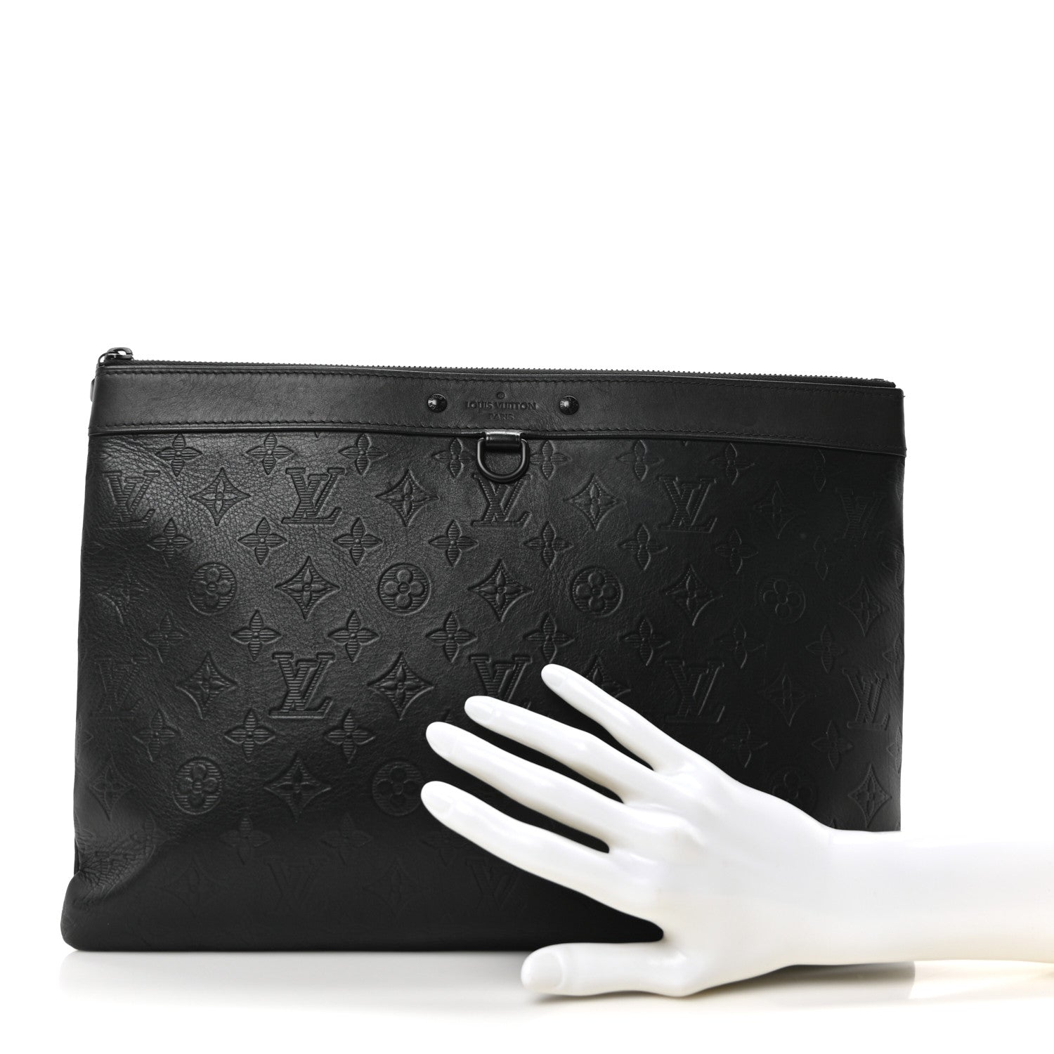 Calfskin Monogram Shadow Discovery Pochette Black