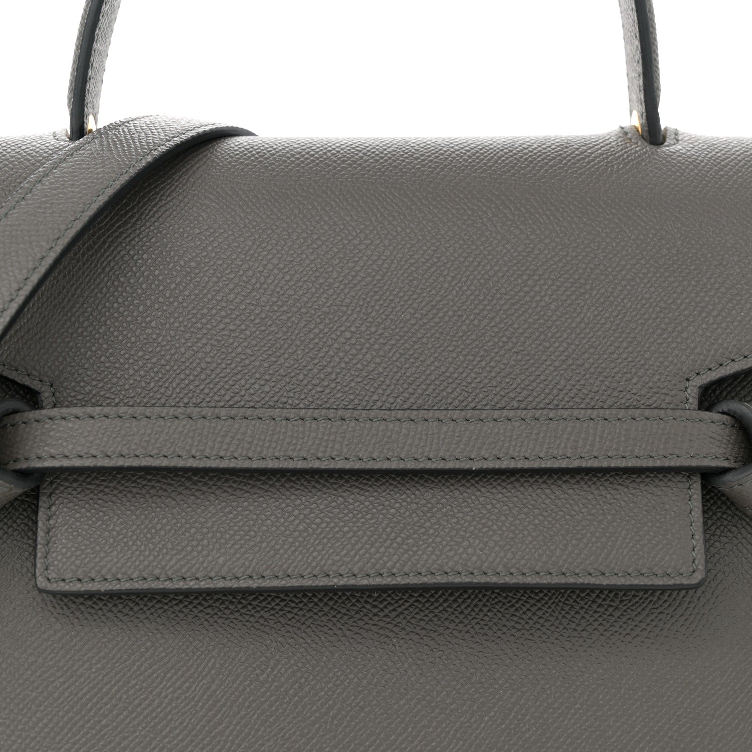 Grained Calfskin Micro Belt Bag Grey