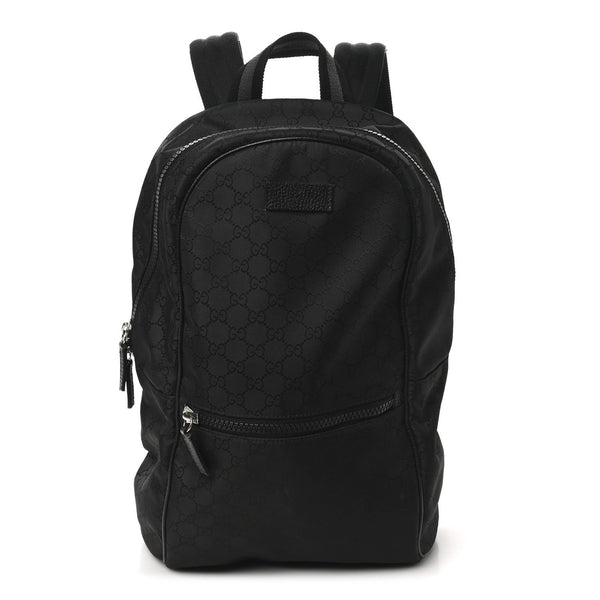 Nylon Monogram Slim Backpack Black