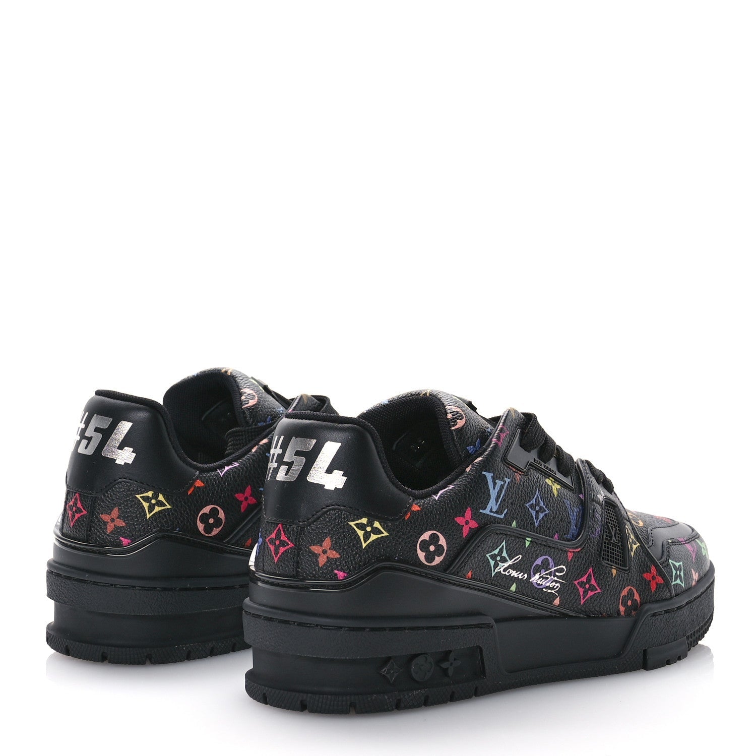 LV X TM Calfskin Monogram Multicolor LV Trainer Sneakers 36 Black