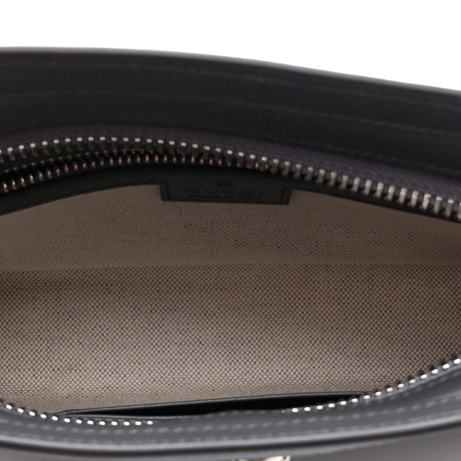 GG Supreme Monogram Textured Dollar Calfskin Web Small Ophidia Shoulder Bag  Grey Black Graphite Grey