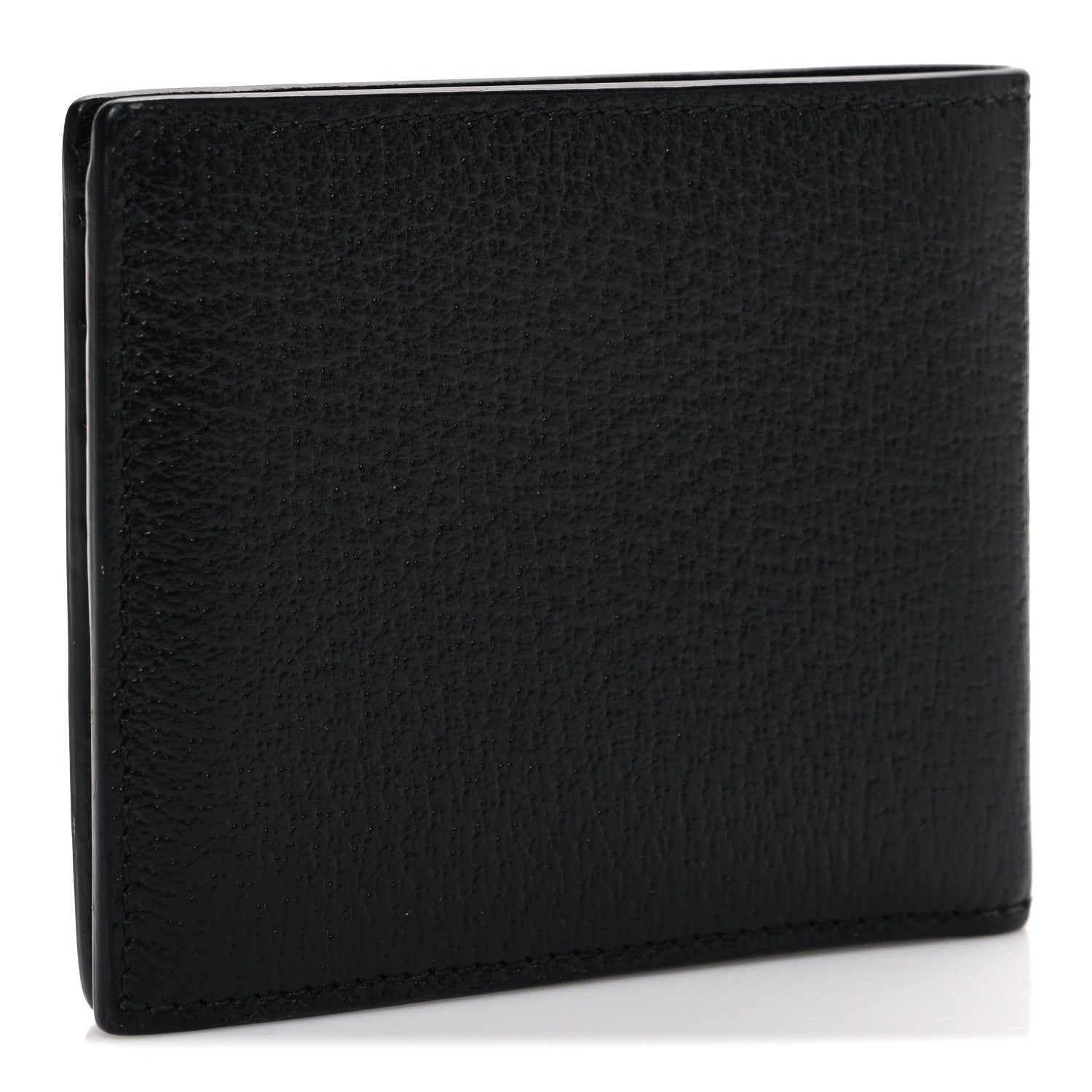 Calfskin Bee Bi-Fold Wallet Black