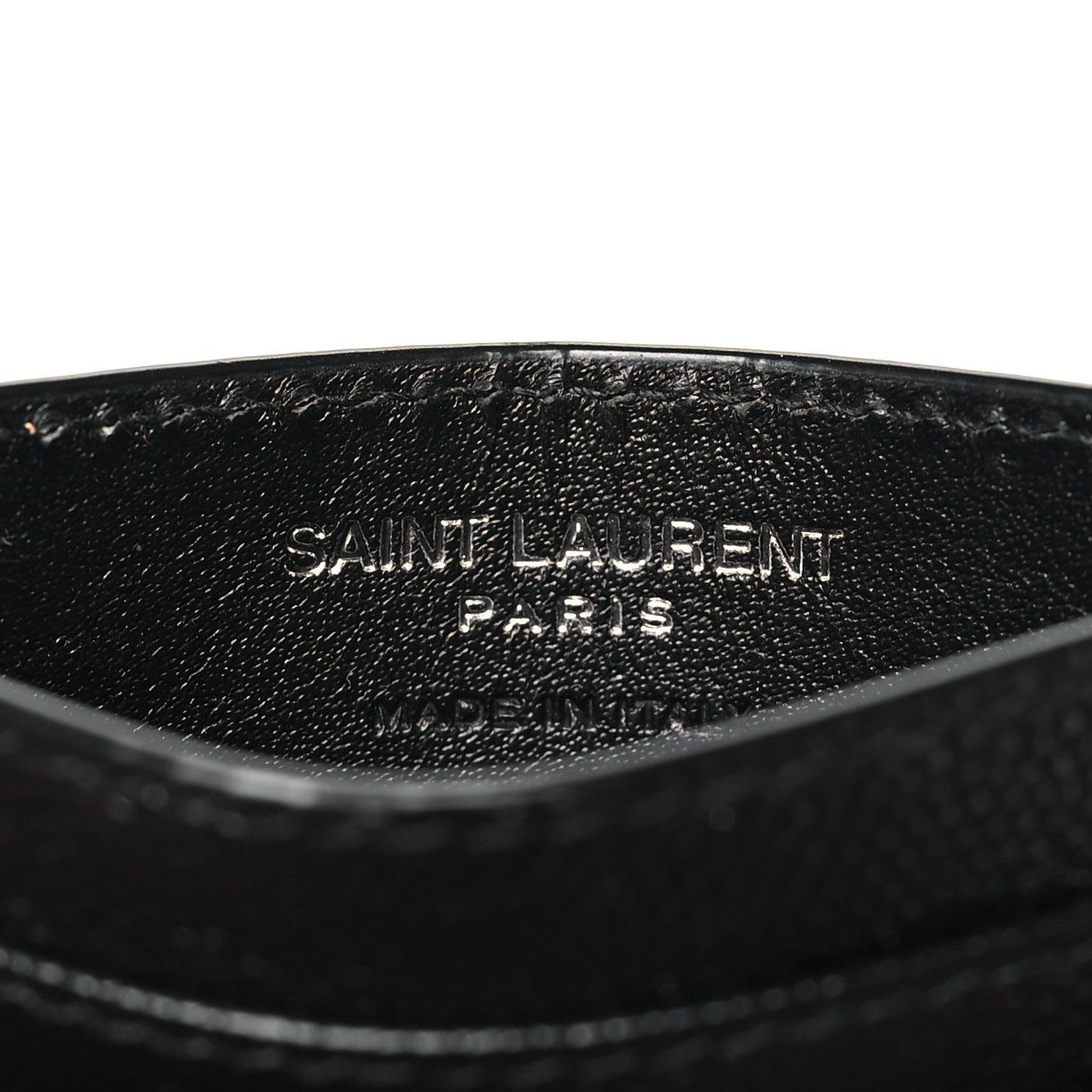 Grain De Poudre Matelasse Chevron Credit Card Case Black