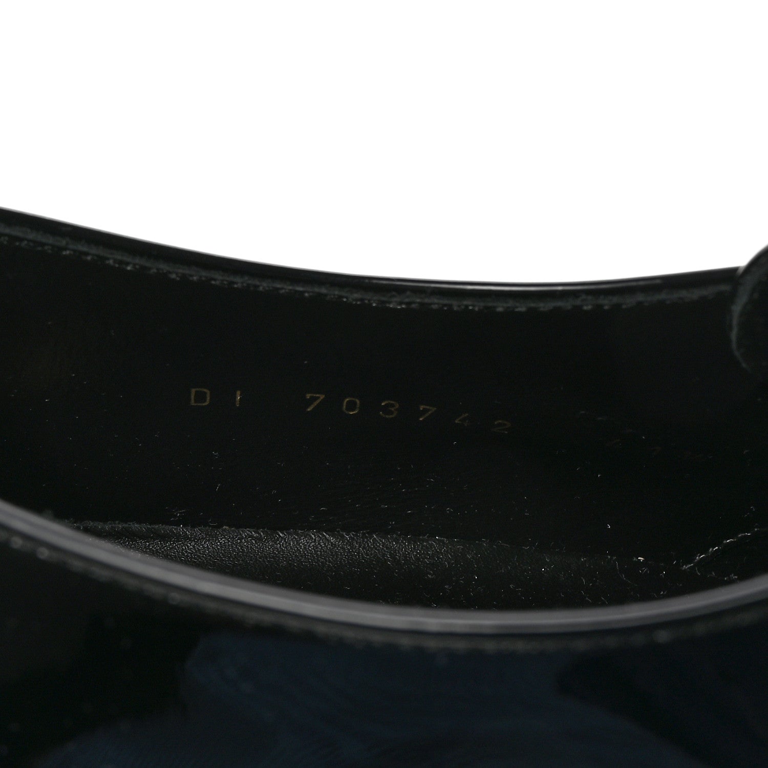 Patent Calfskin Mens Derby Lace Up Shoes 41.5 Black