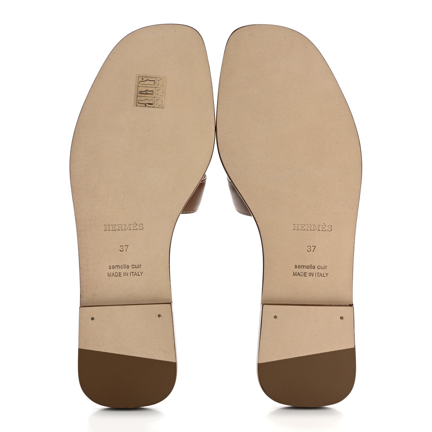 Box Calfskin Oran Sandals 37 Gold