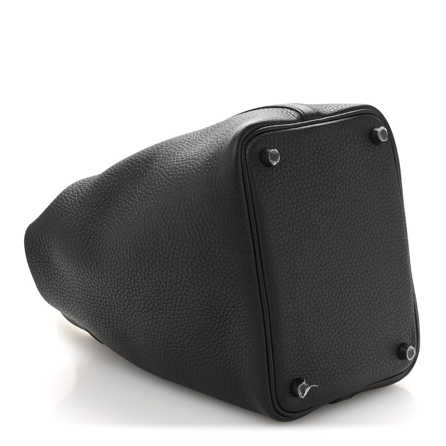 Taurillon Clemence Monochrome Picotin Lock 18 PM Black