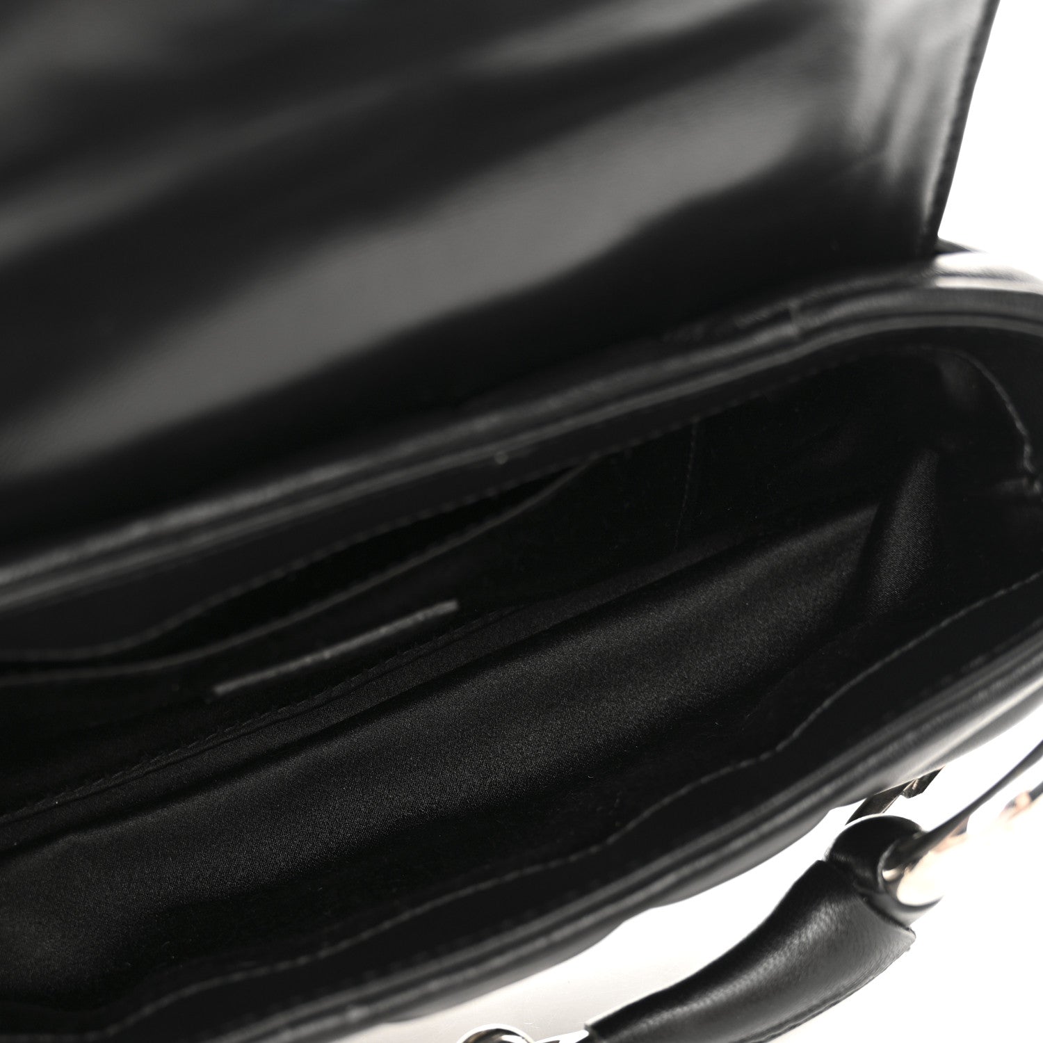 Nappa Vertical Matelasse Small Maxi Horsebit Chain Shoulder Bag Black