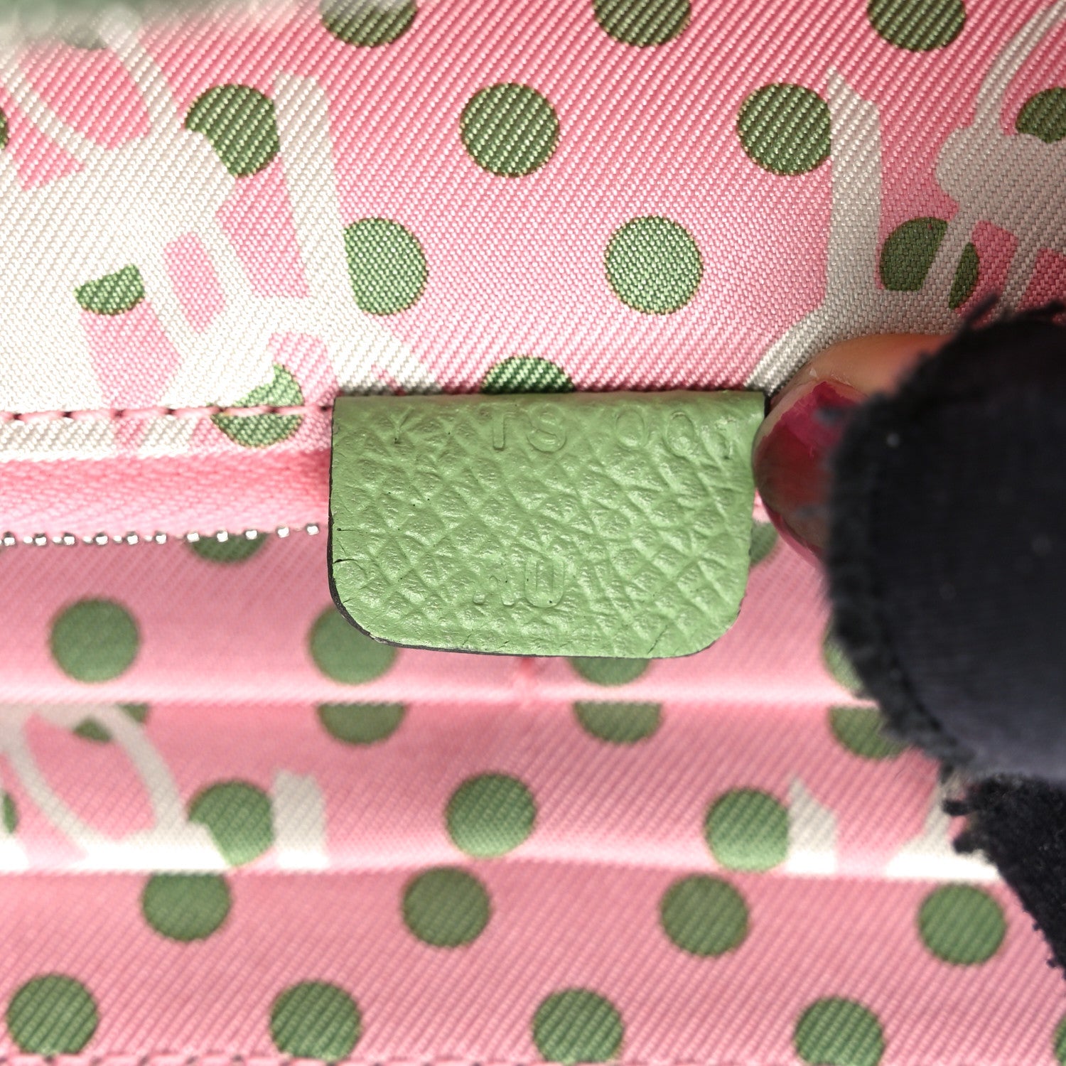 Epsom Silk'In Wallet Vert Criquet