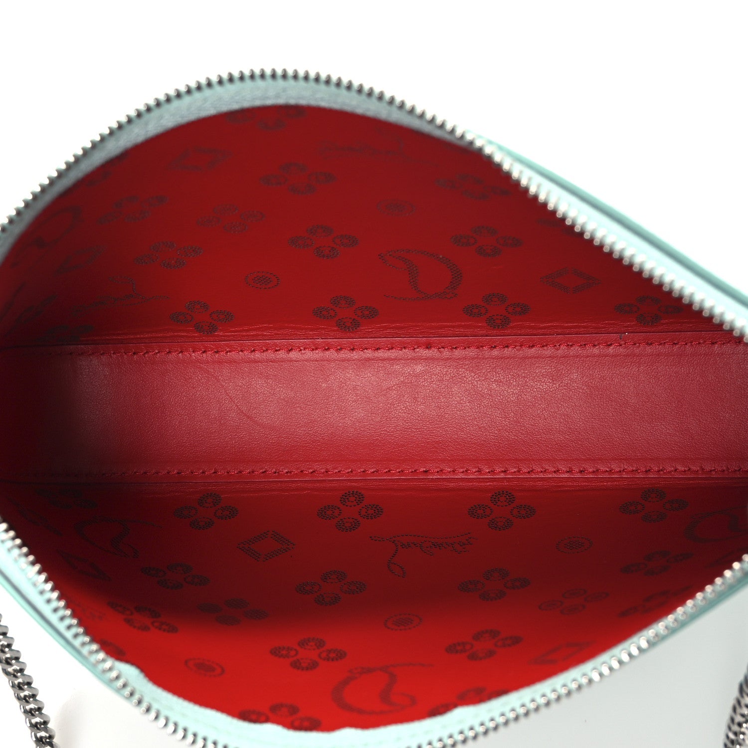 Calfskin Loubinthesky Perforated Shoulder Bag Bermuda