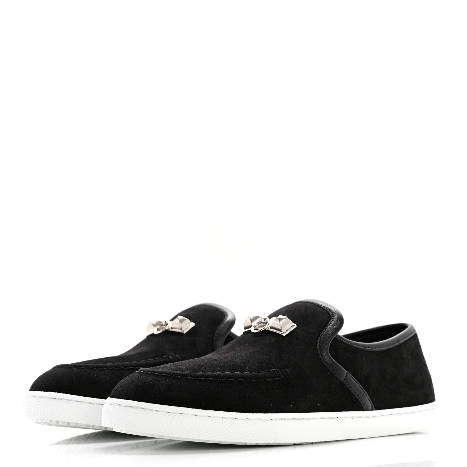 Suede Goatskin Nappa Jour Loafers 35 Black