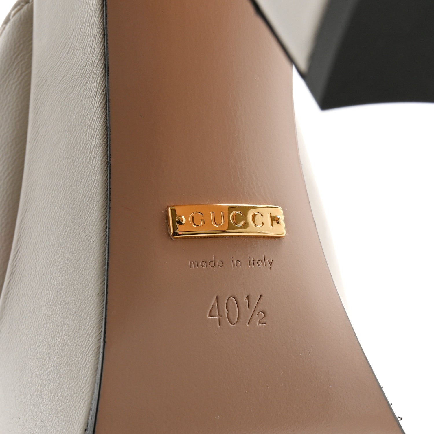 Nappa Charlotte Horsebit 40/135mm Platform Sandals 40.5 Mystic White