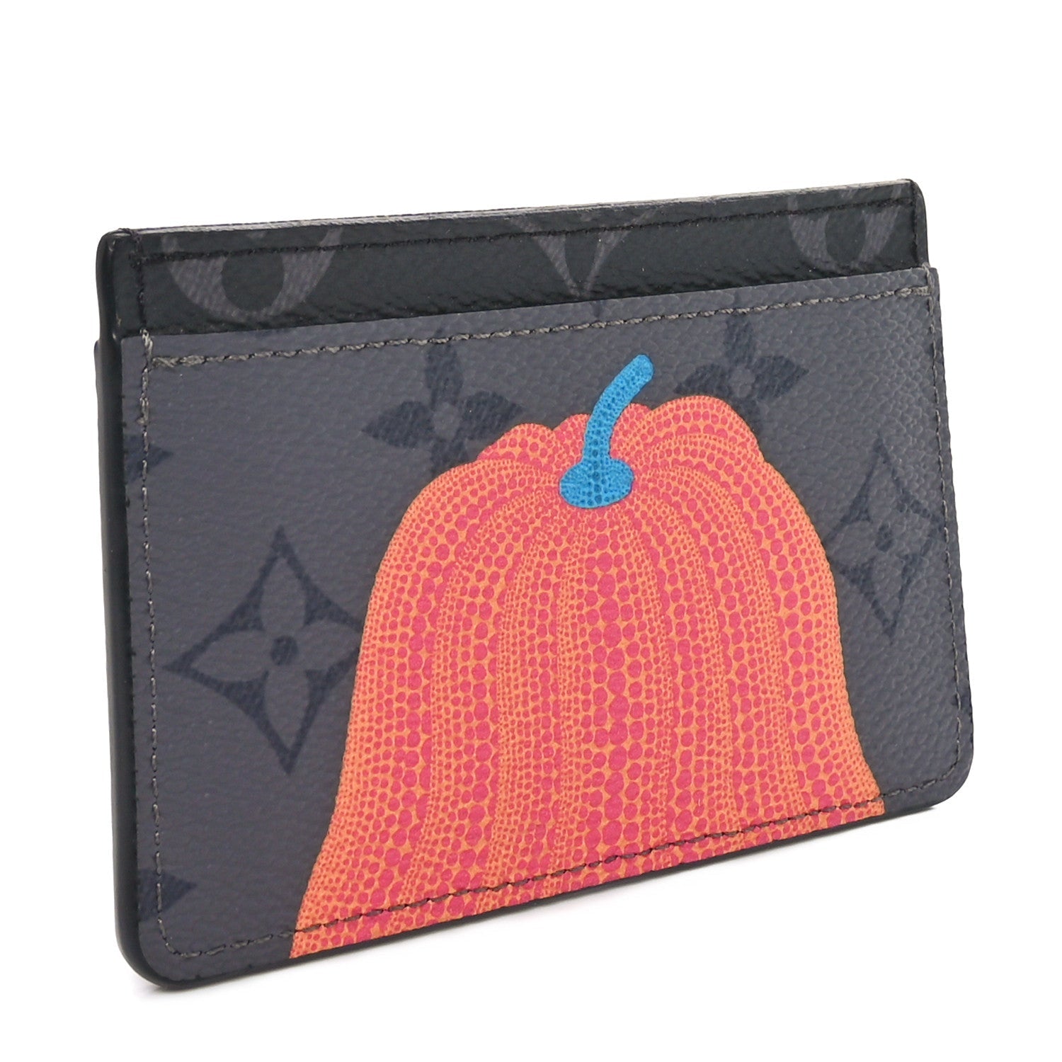 LV X YK Monogram Eclipse Reverse Pumpkin Card Holder