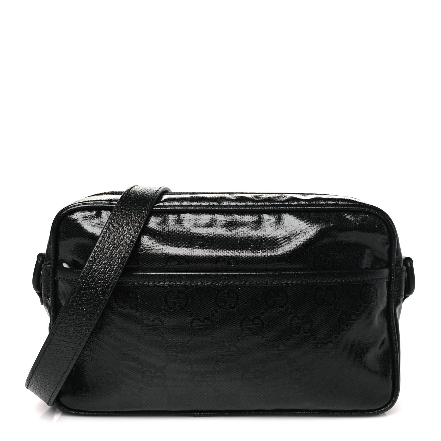 GG Crystal Monogram Mini Shoulder Bag Black
