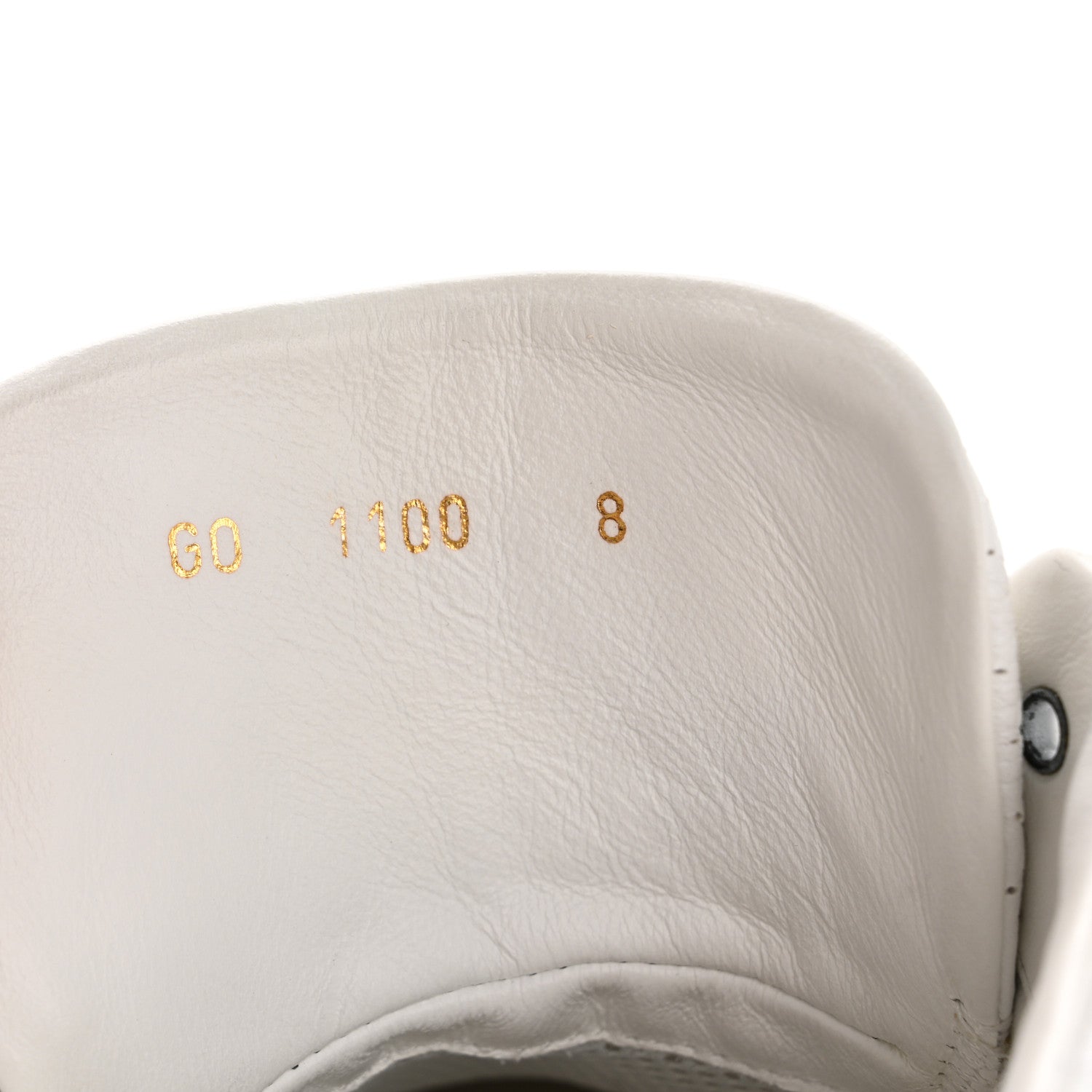 Calfskin Perforated Mens Acapulco Sneakers 8 White