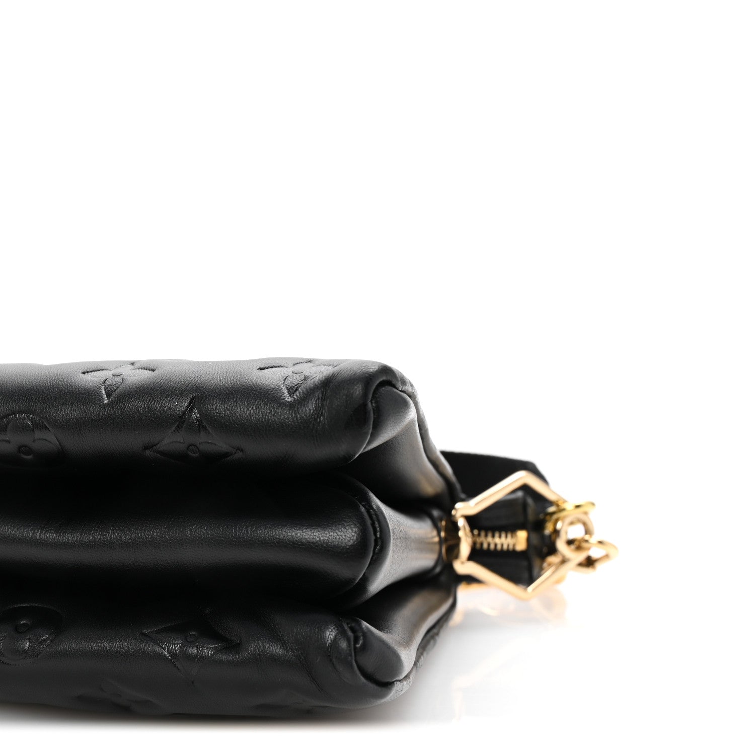 Lambskin Embossed Monogram Coussin PM Black